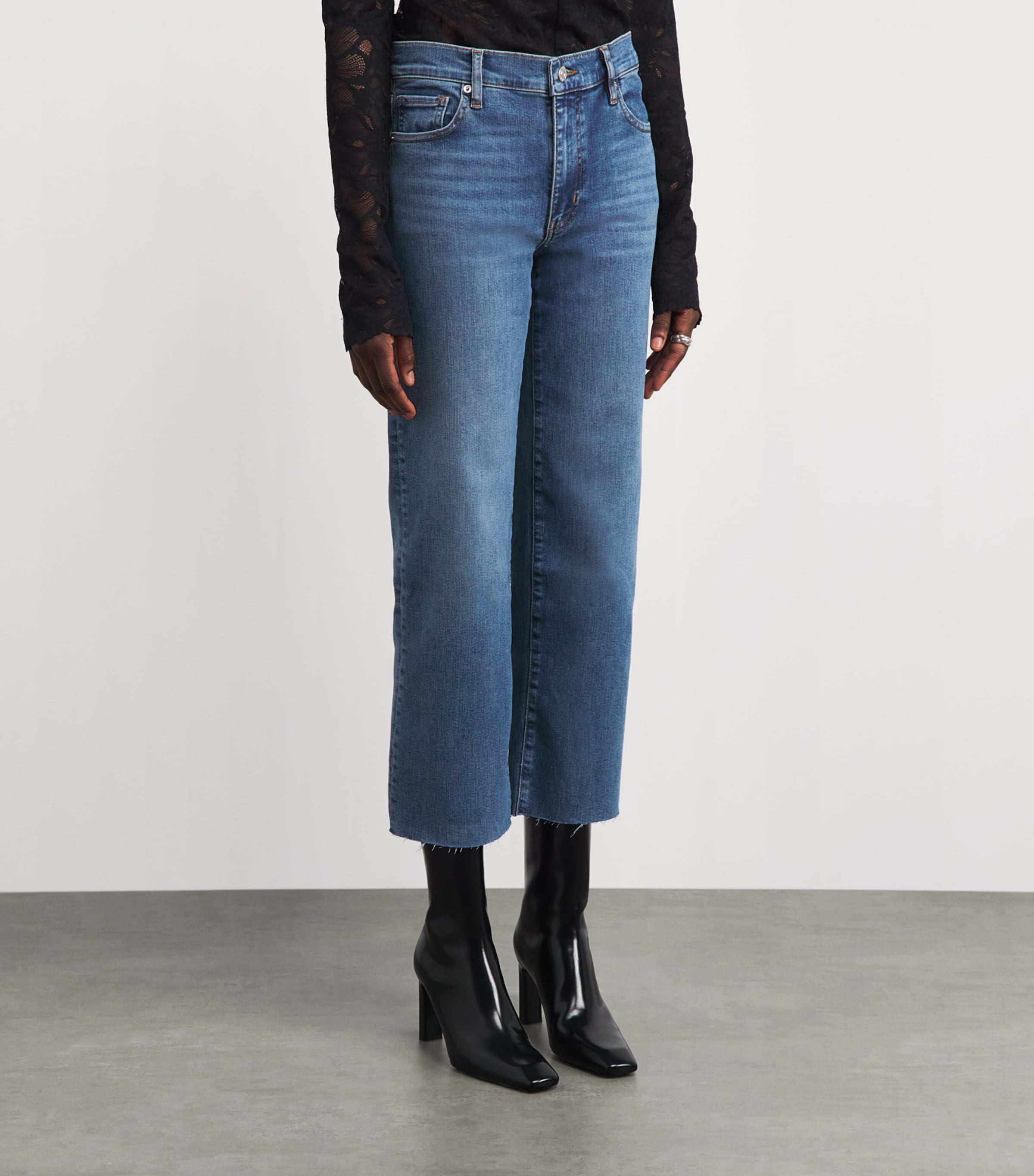 FRAME Womens The Mellow Slim Wide-Leg Jeans Cnls Canals Image 4
