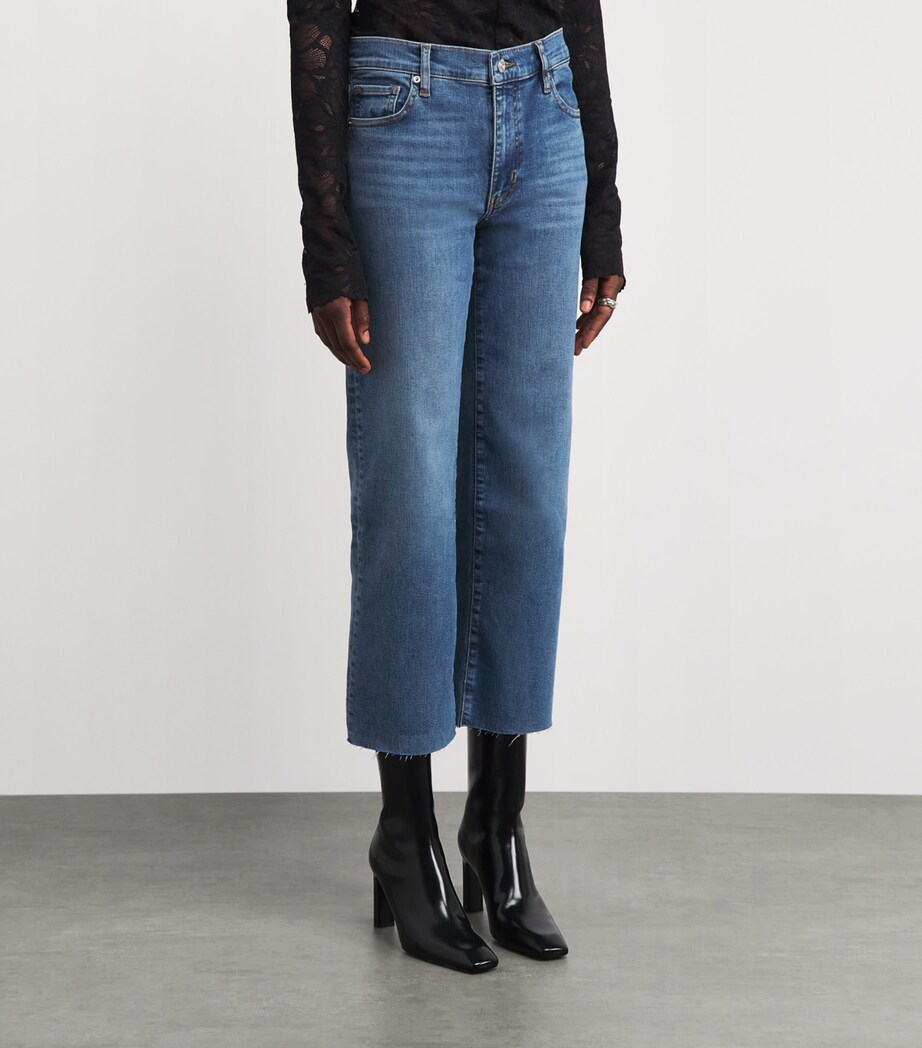 FRAME Womens The Mellow Slim Wide-Leg Jeans Cnls Canals Image 4