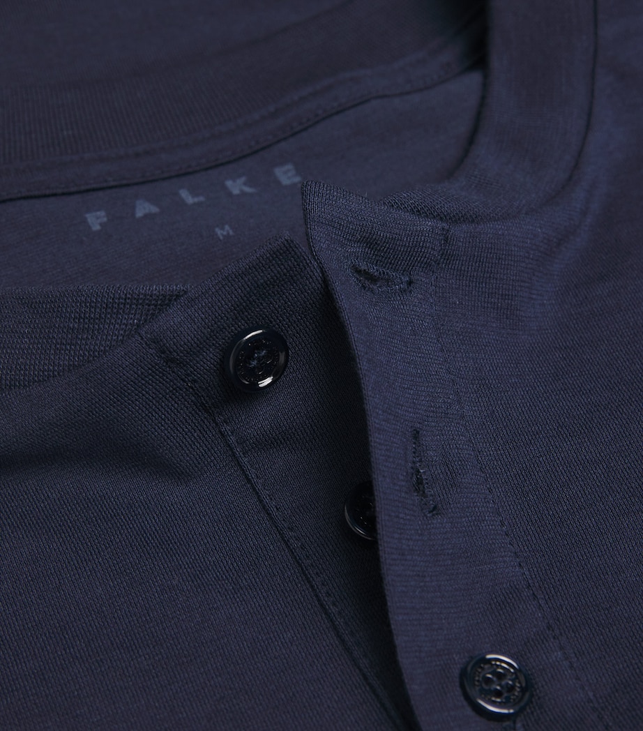 Cotton-Blend Henley Top 6116 SPACE BLUE Image 6