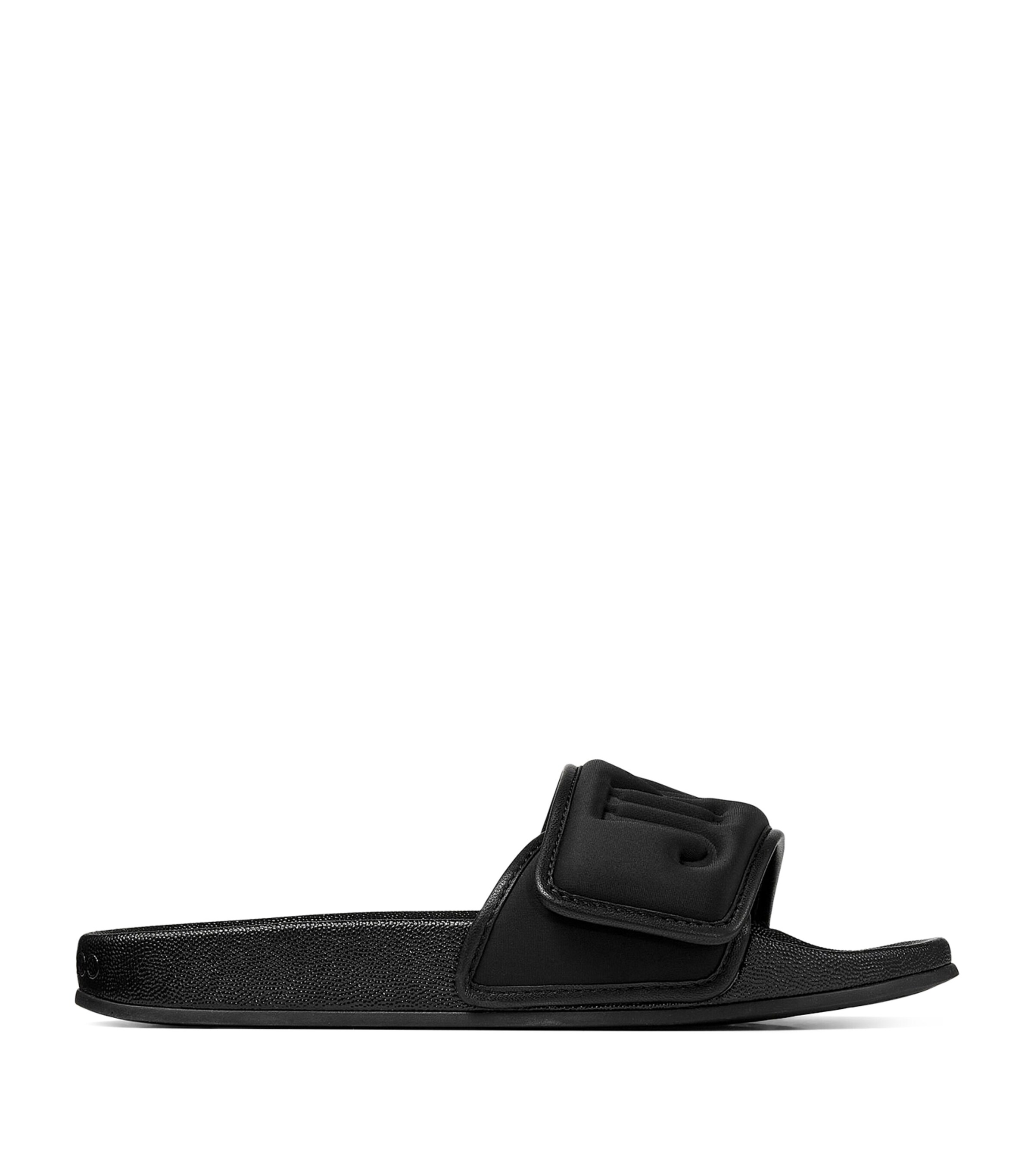 Jimmy Choo Slides With Logo In Black