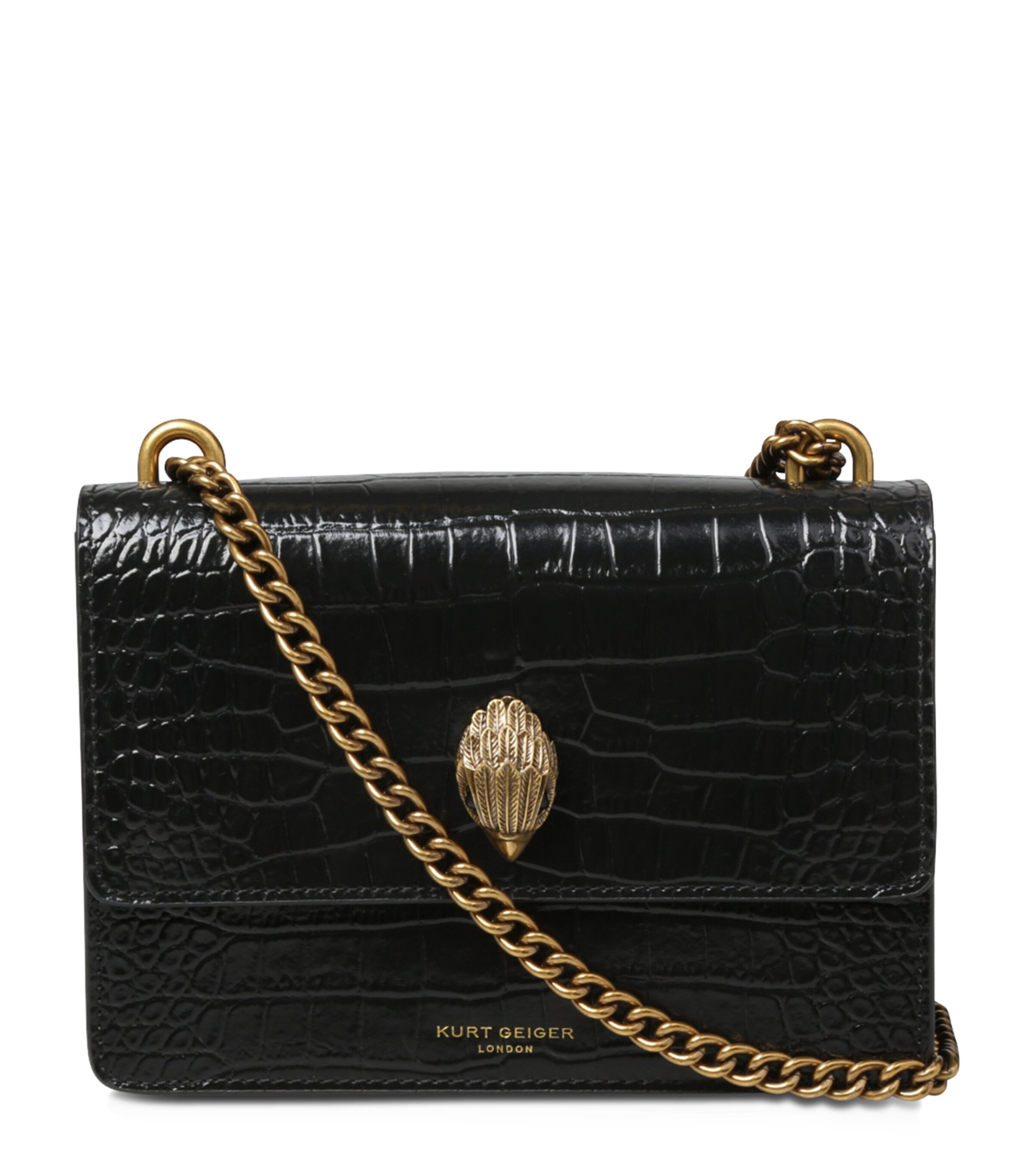 Kurt Geiger London Leather Shoreditch Cross-Body Bag Black Image 1