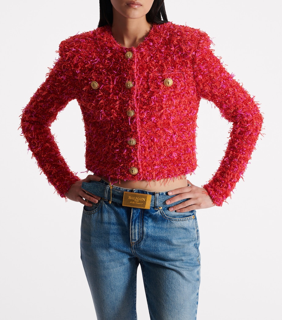 Cropped Tweed Jacket MCW ROUGE/ ROSE Image 6