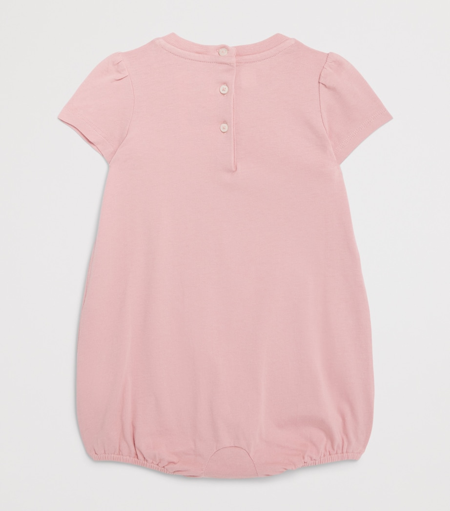 Ralph Lauren Kids Embroidered Patchwork Bodysuit (3-24 Months) Adirondack Rose Image 2