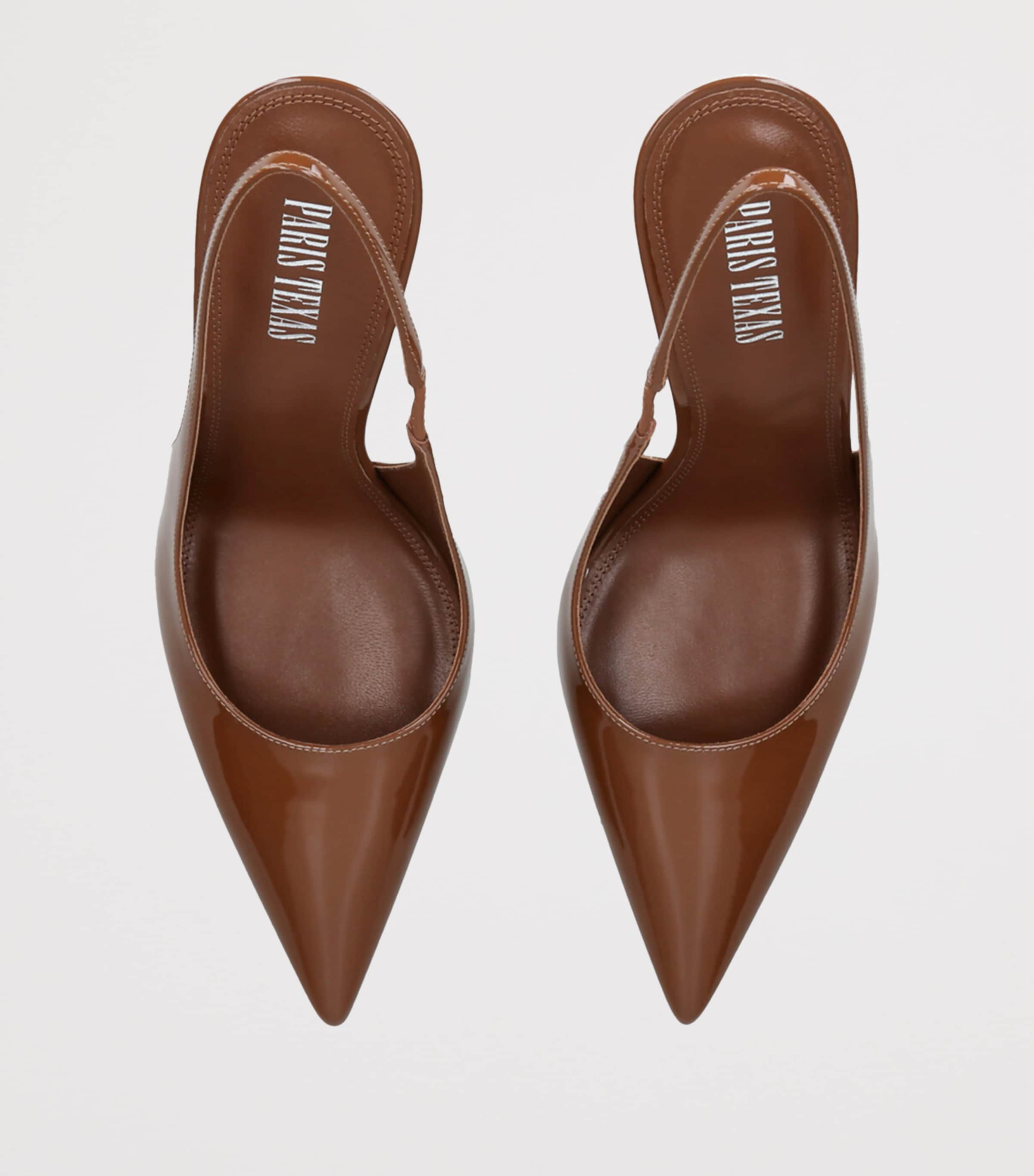 Paris Texas Patent Leather Lidia Slingback Pumps 105 Mid Brown Image 4