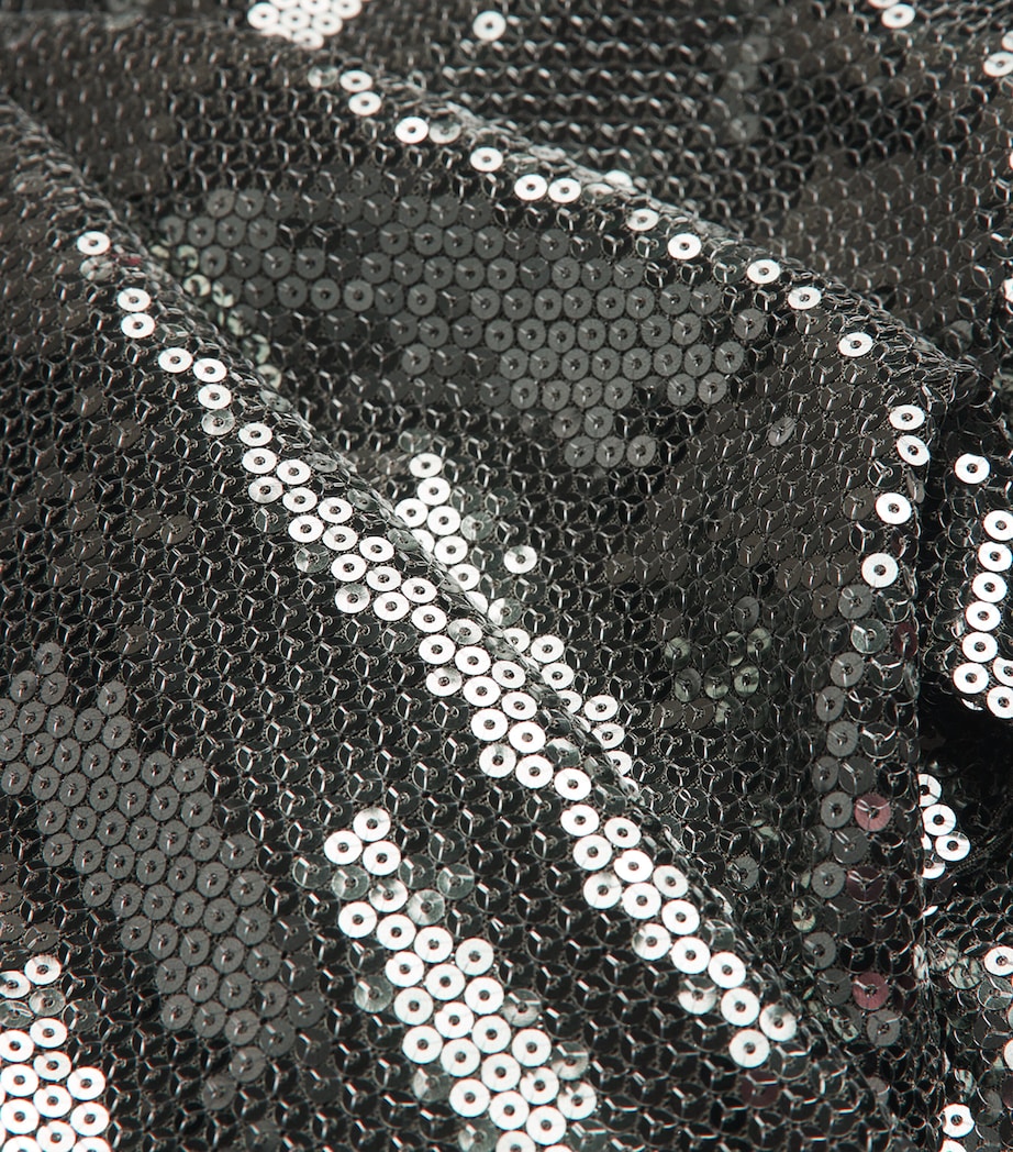 Sequin Halter Mini Dress DARK OLIVE Image 5