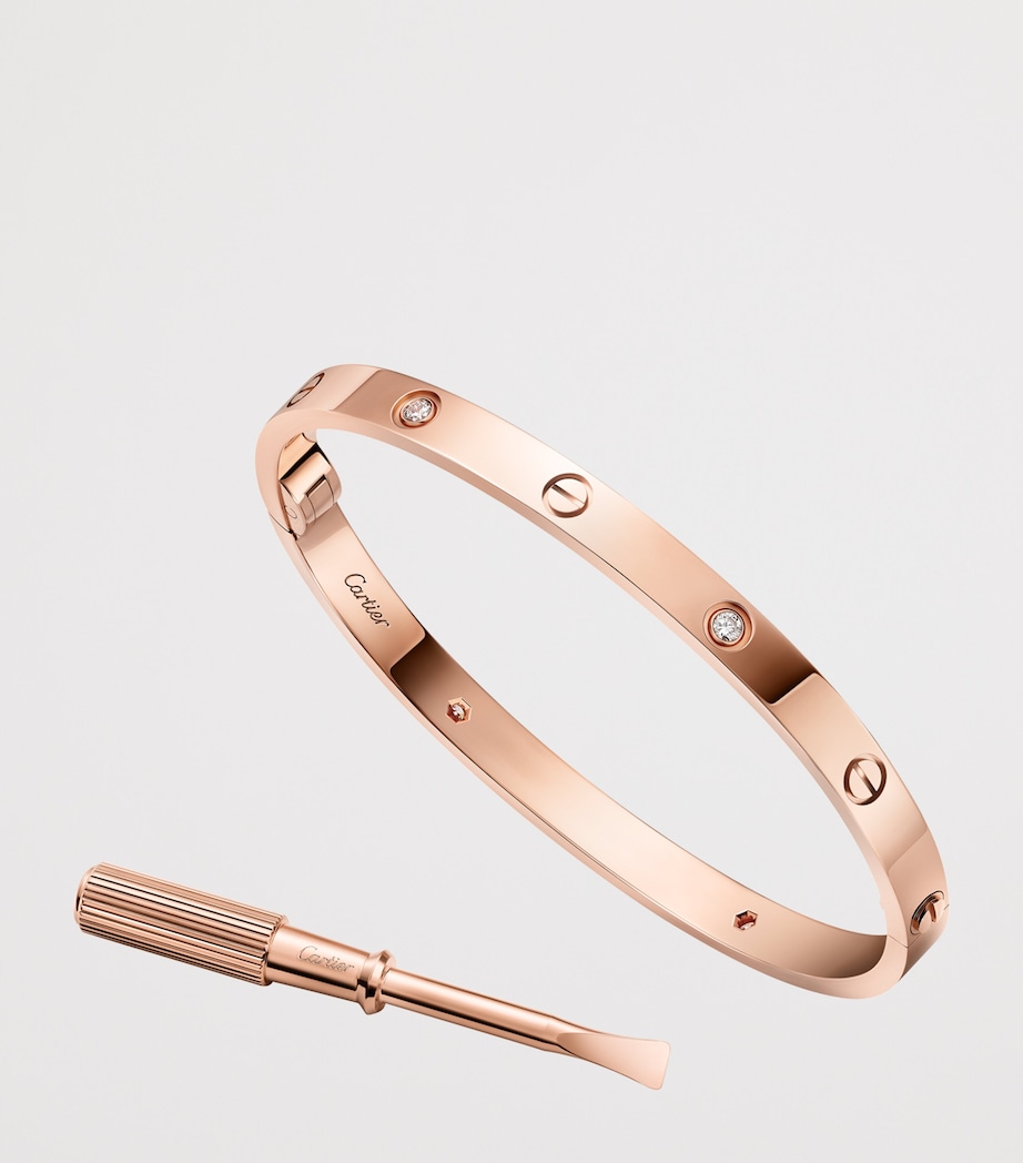 Medium Rose Gold and Diamond LOVE Bracelet ROSE GOLD Image 6