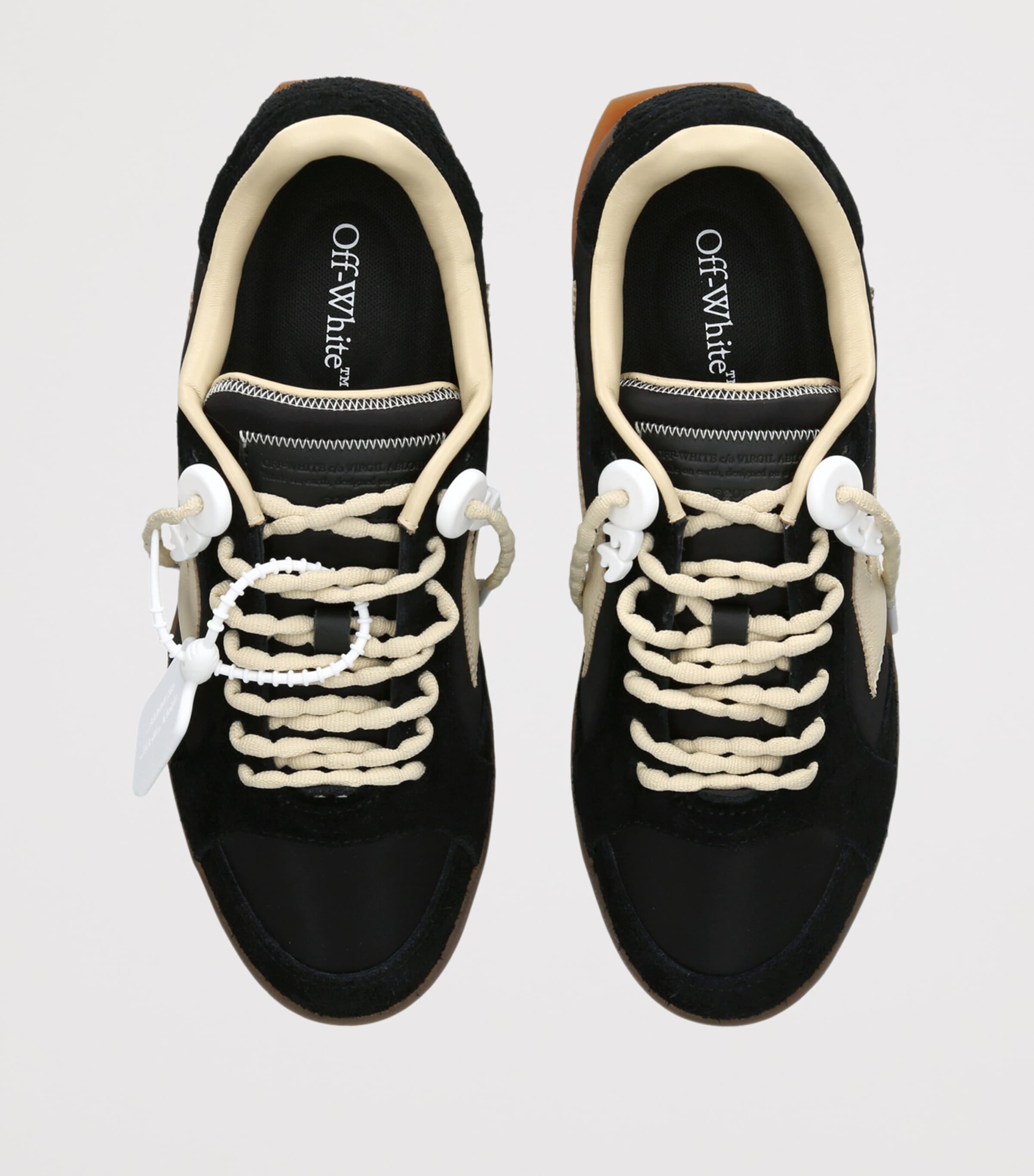 Off-White Leather Slim Sneakers Black/comb Image 4