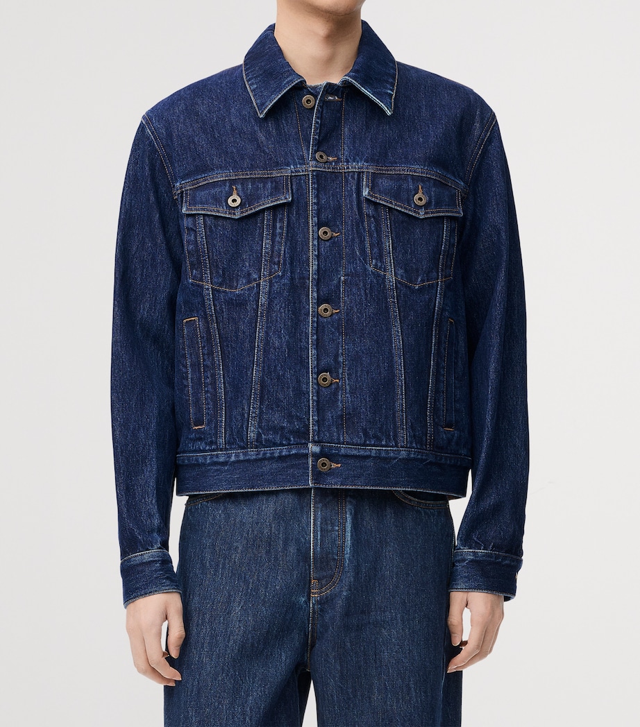 Leather-Denim Hybrid Jacket RAW DENIM Image 2