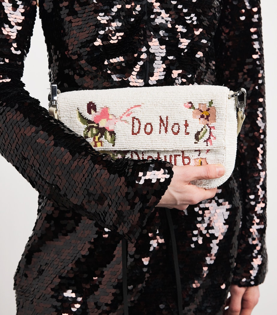 Beaded Timmy Shoulder Bag DND DO NOT DISTURB Image 6