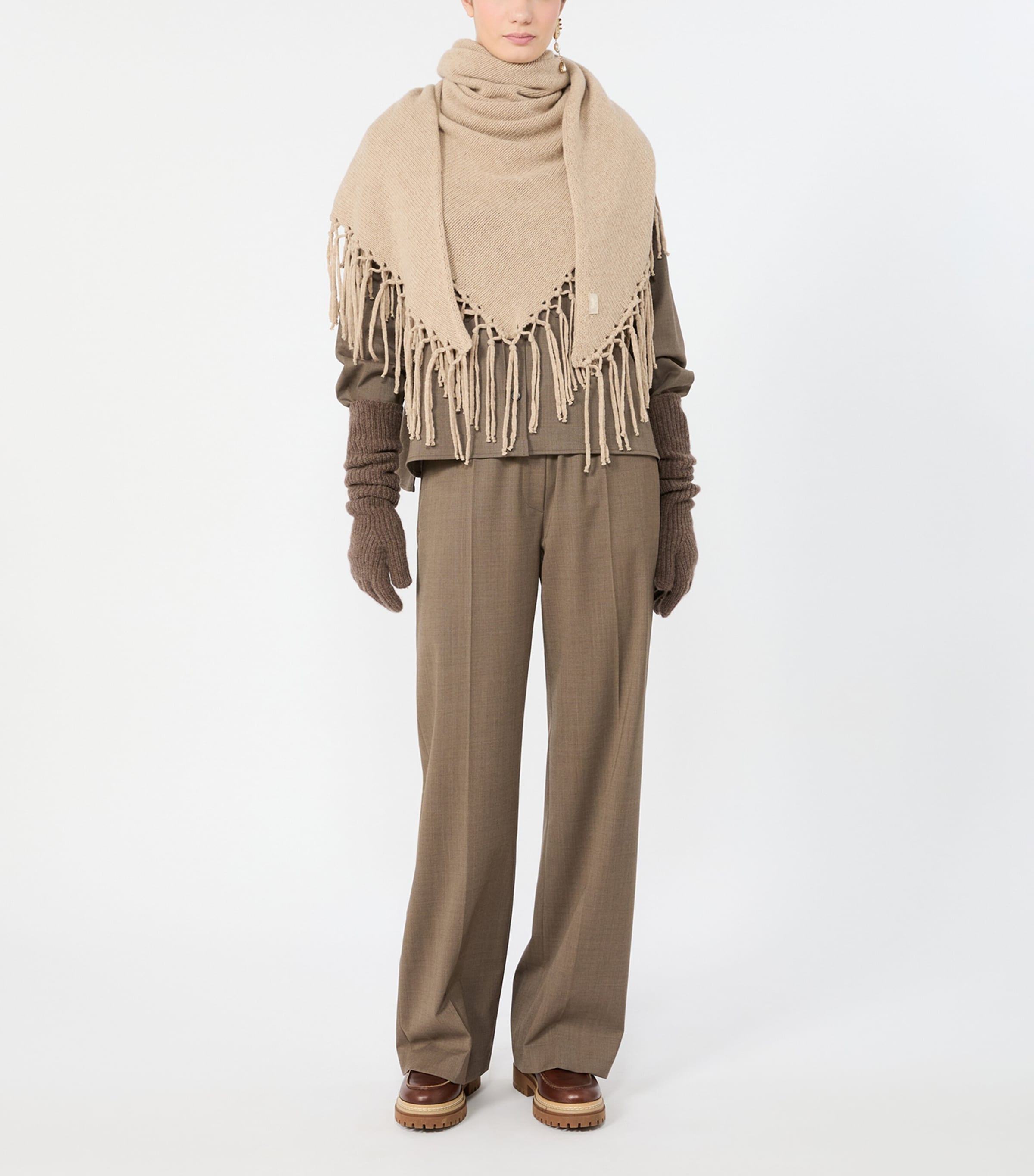 Weekend Max Mara Womens Wool-Blend Shirt Jacket Marron Glace' Image 2