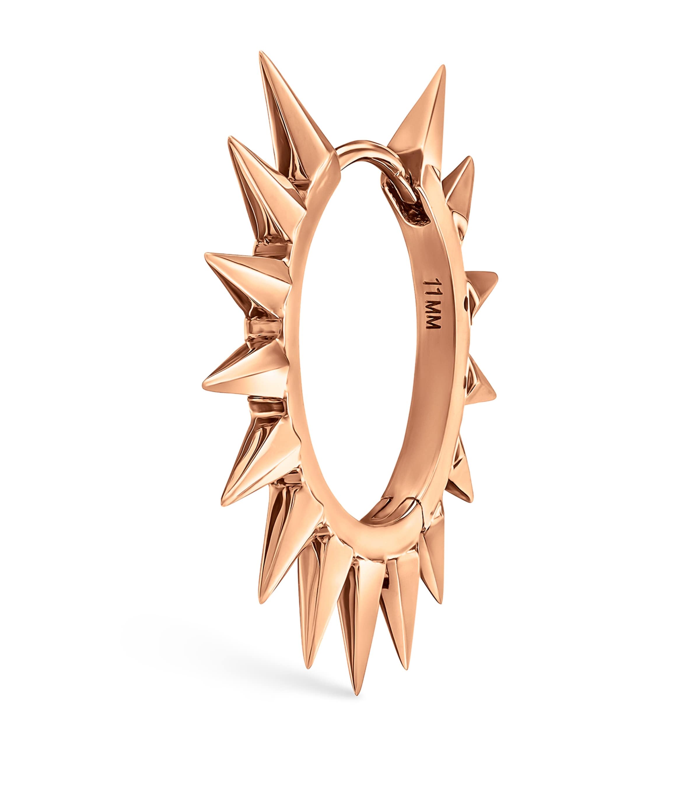 Maria Tash Rose Gold Metal Mohawk Hoop Earring