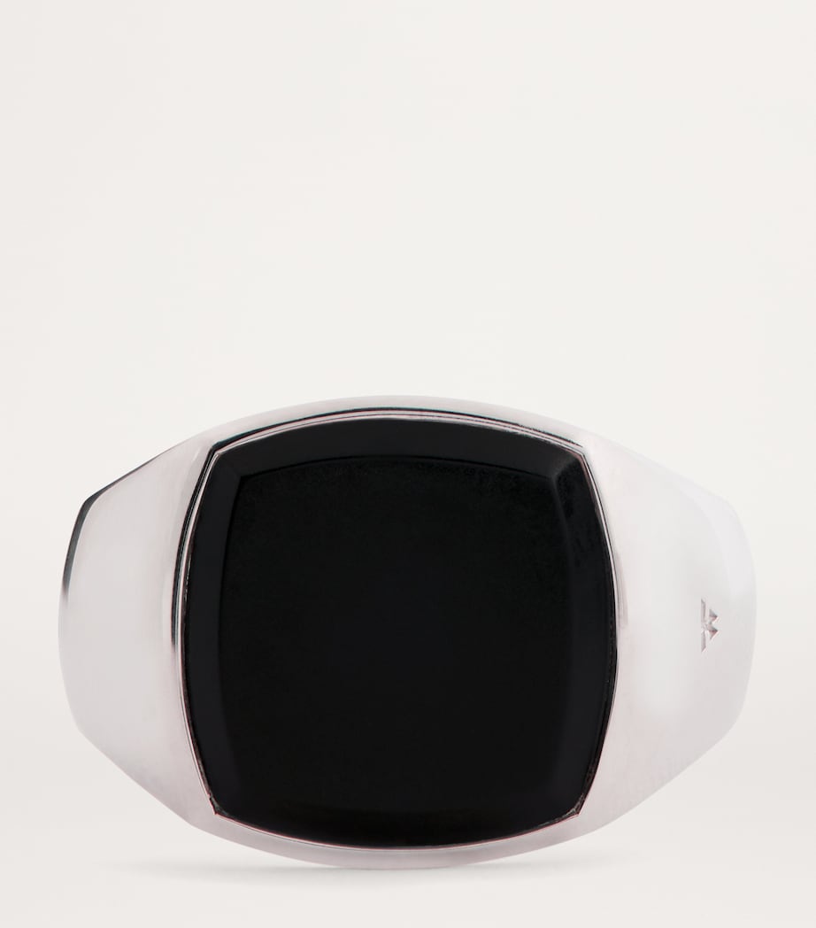 Polished Onyx Kay Signet Ring NA Image 4
