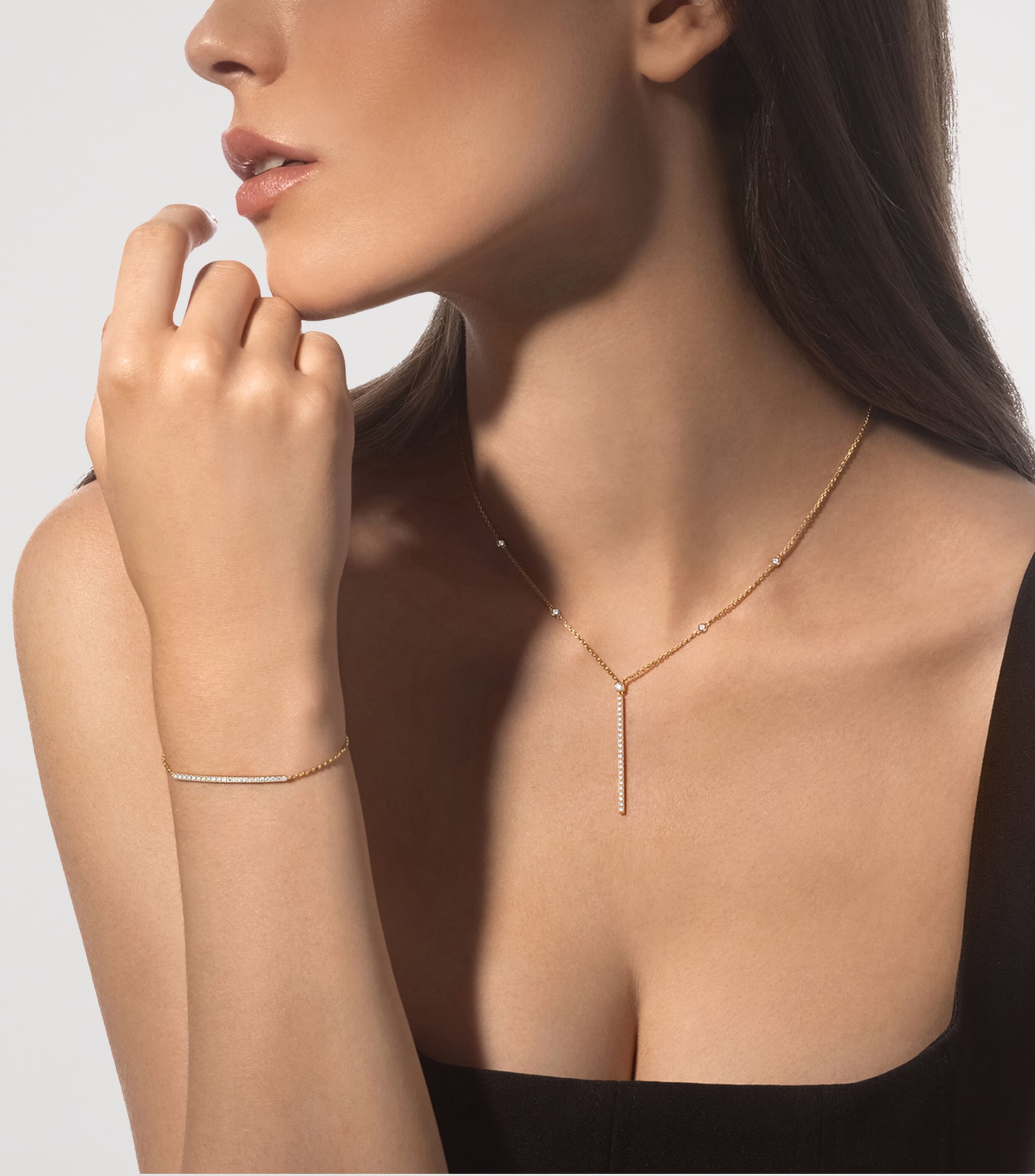Messika Gatsby Yellow Gold and Diamond Necklace (0.38ct) Yellow Gold Image 2
