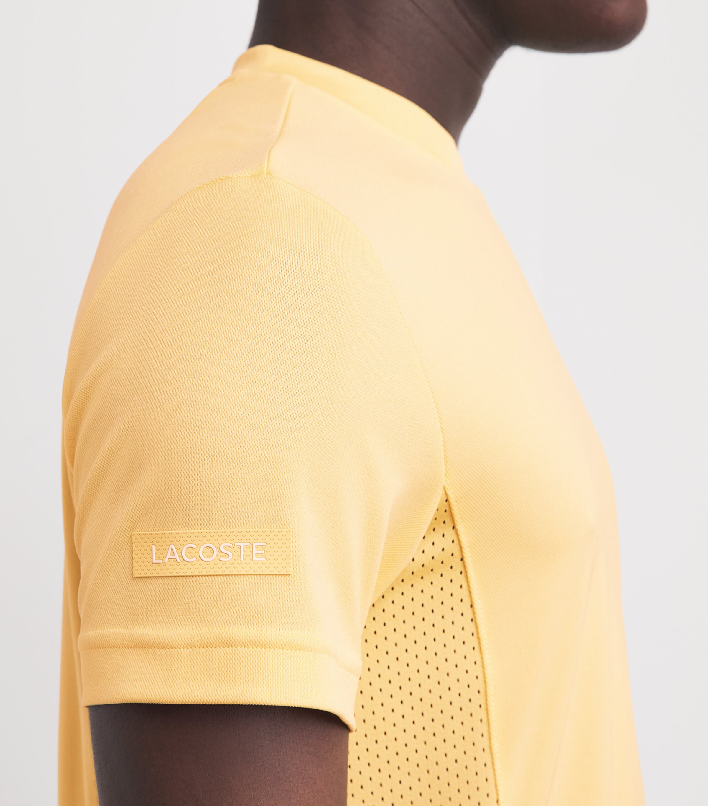 Lacoste Mens Technical Logo T-Shirt Zcm Soya Image 3