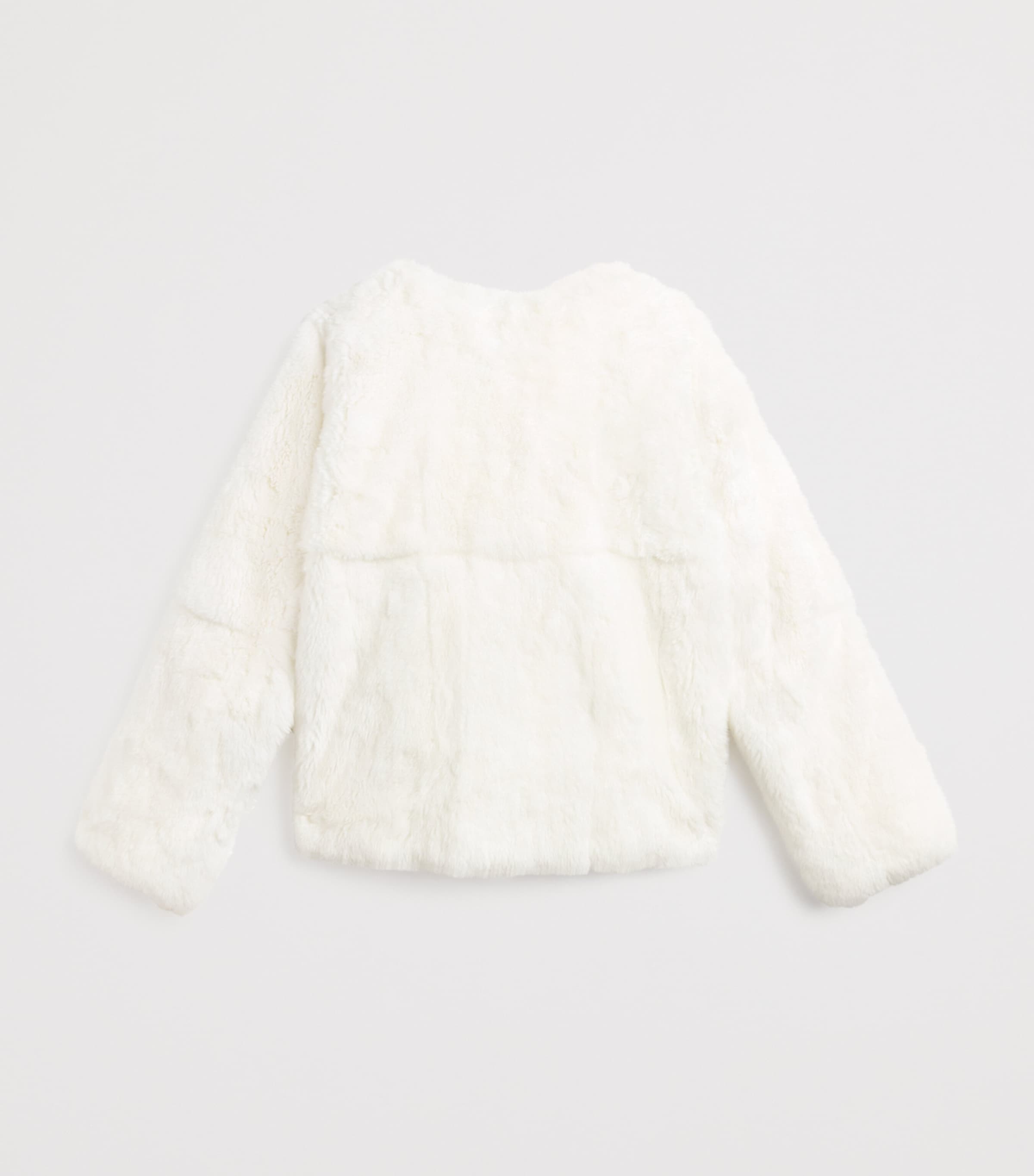 Rabbit Fur Coat (4-14 Years) C10WHITE Image 2