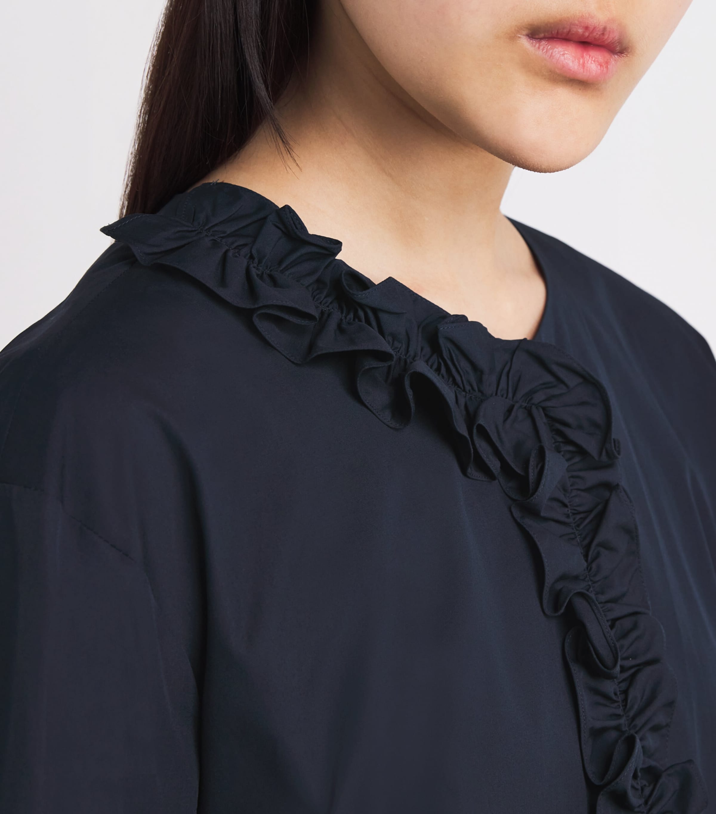 Cotton Ruffle-Detail Shirt ULTRAMARINE Image 6