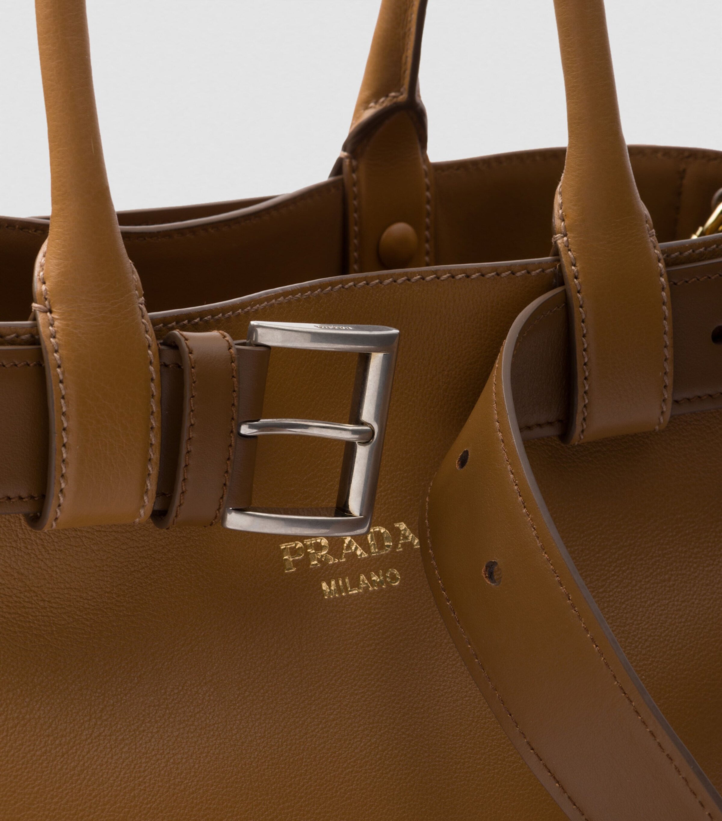 Large Leather Buckle Tote Bag F03BH Image 8