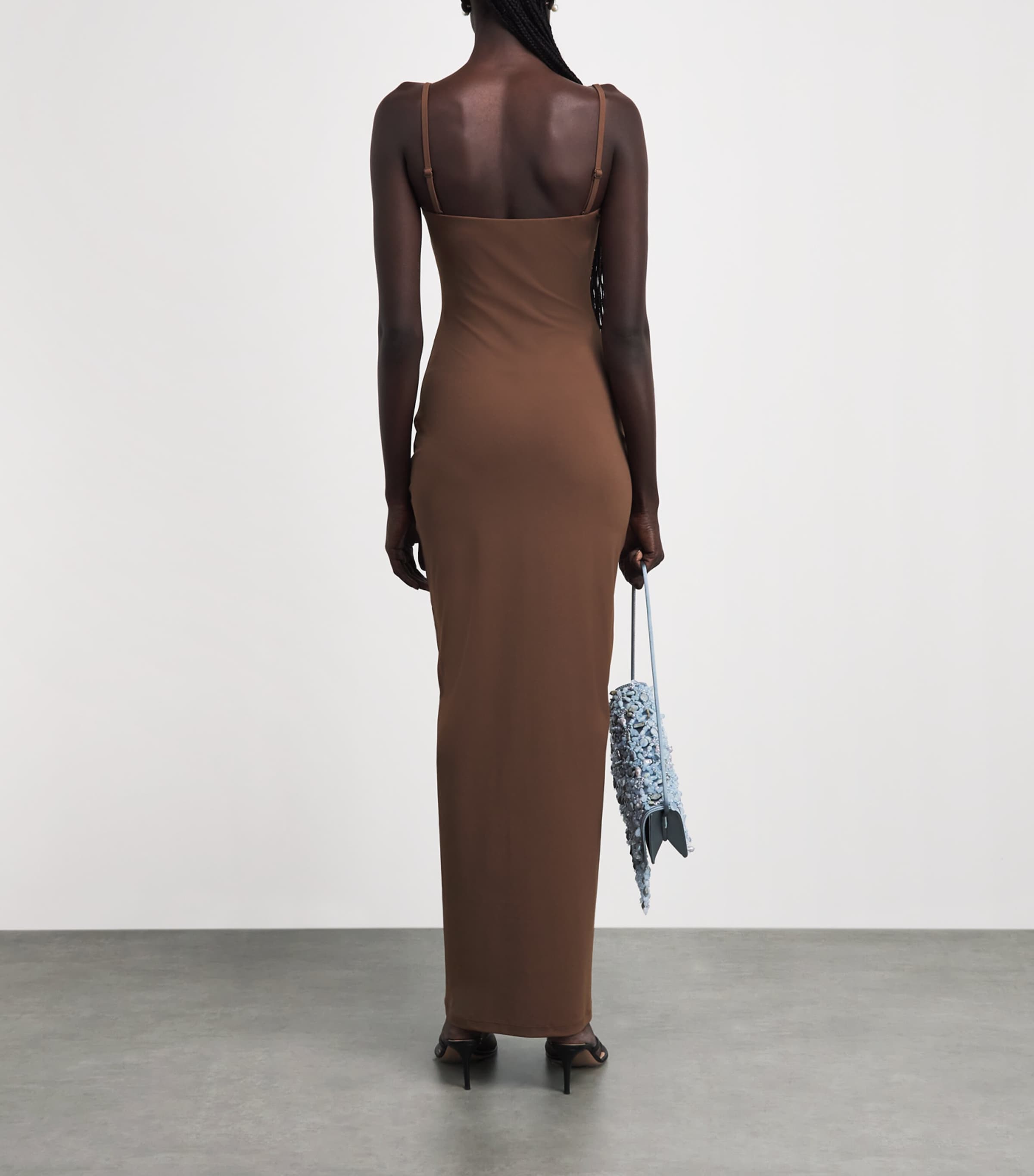 Christopher Esber Womens Arched Maxi Dress Husk Brown Image 4