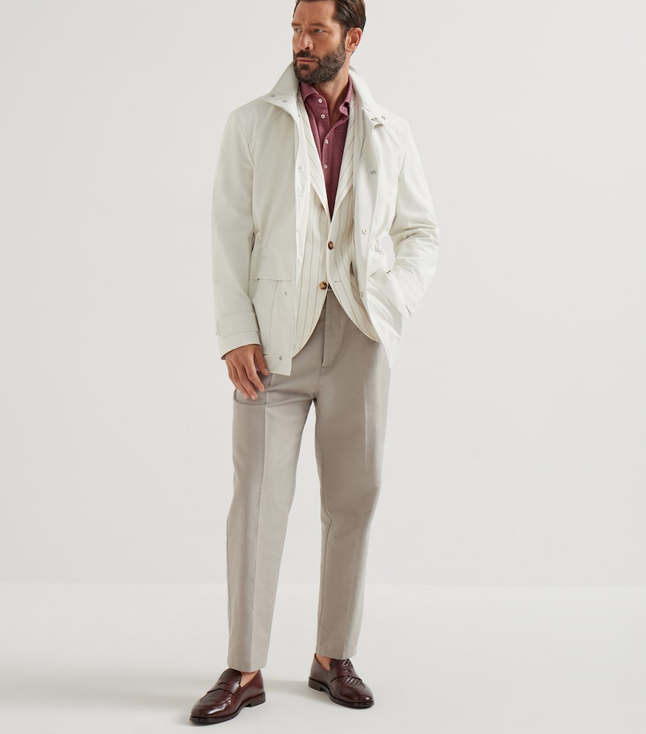 Linen Stripe Deconstructed Cavallo Blazer C6190 Image 2