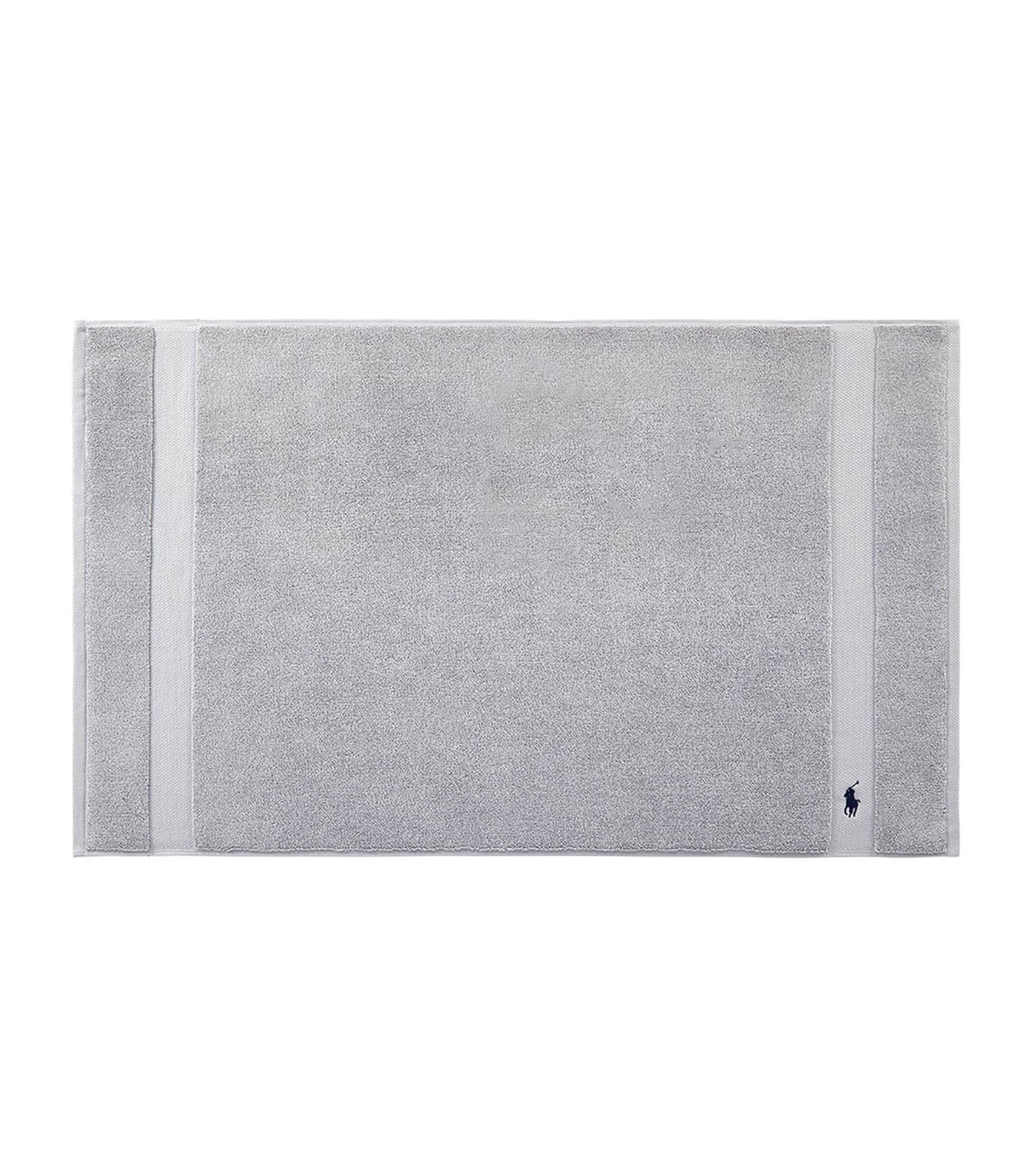 Ralph Lauren Polo Player Bath Mat In Silver