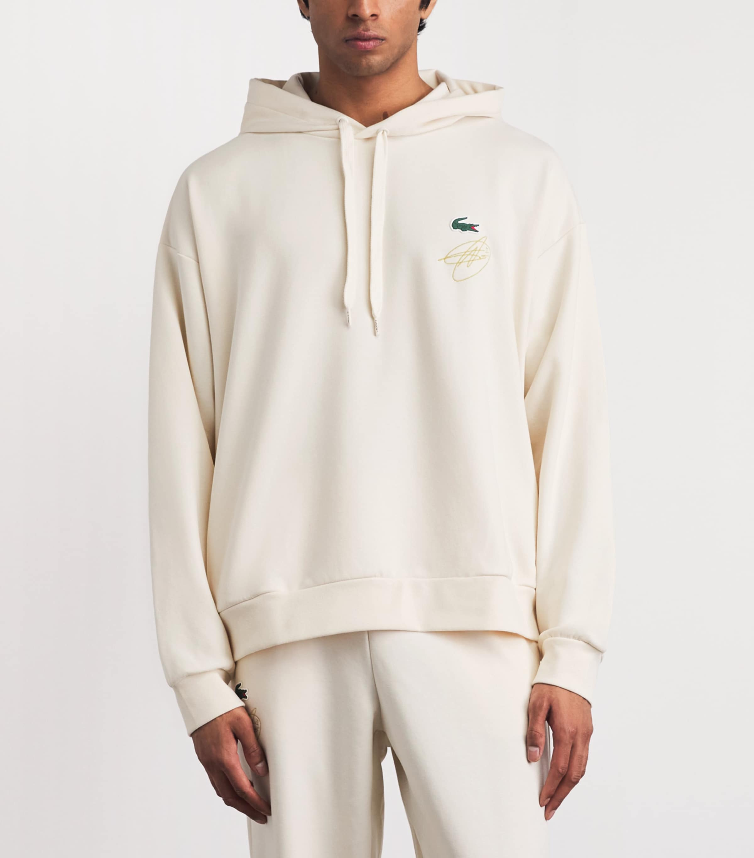 Lacoste Mens x Novak Djokovic Tennis Heritage Hoodie Xfj Lapland Image 4