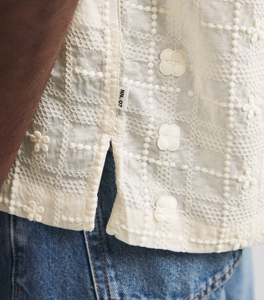 Embroidered Ben Shirt IVORY 016 Image 6