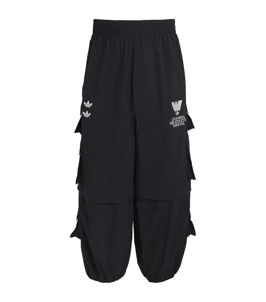 Willy Chavarria Mens x adidas Originals Cargo Trousers Black Image 1