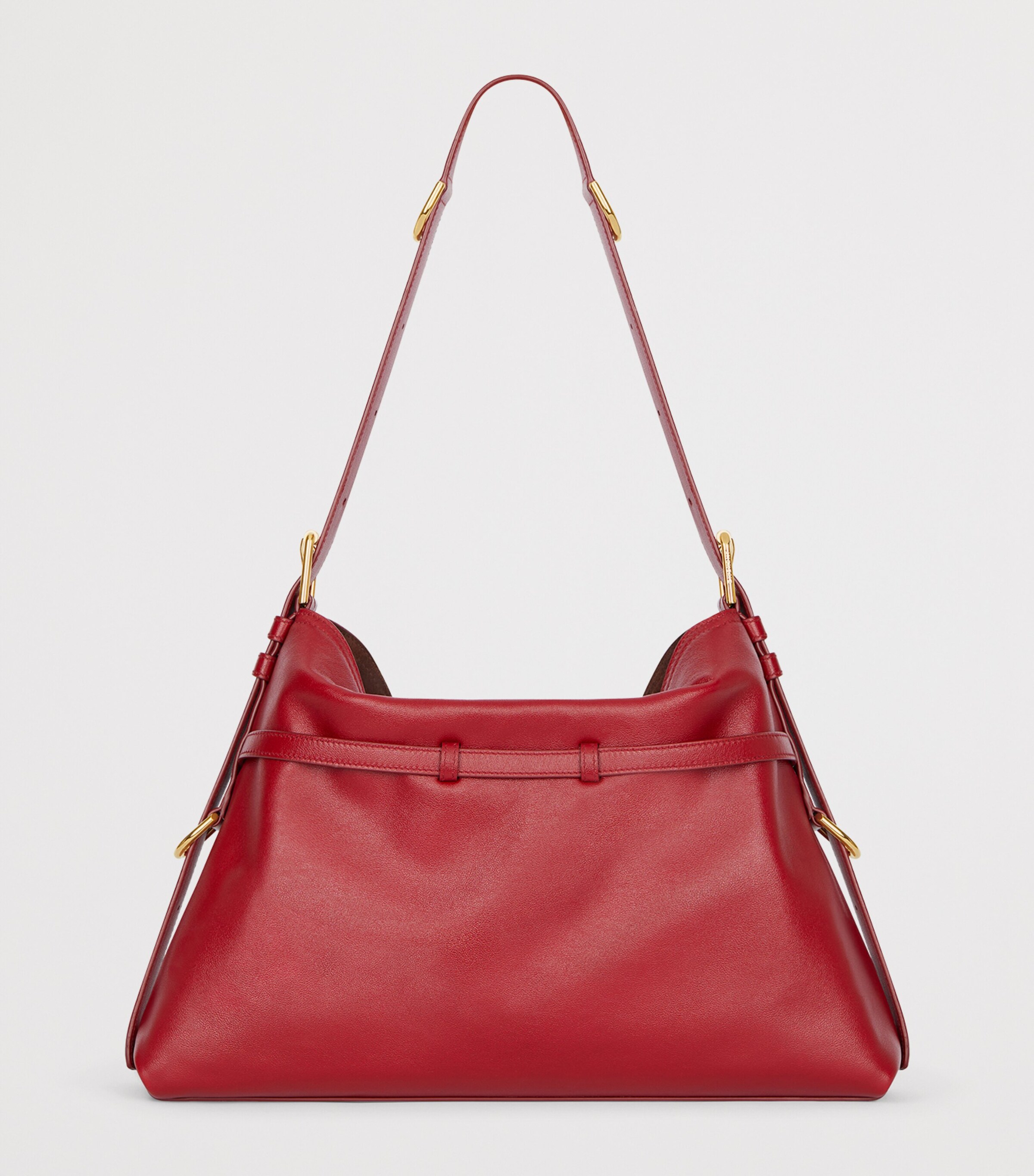 Givenchy Medium Leather Voyou Top-Handle Bag Dark Red Image 3