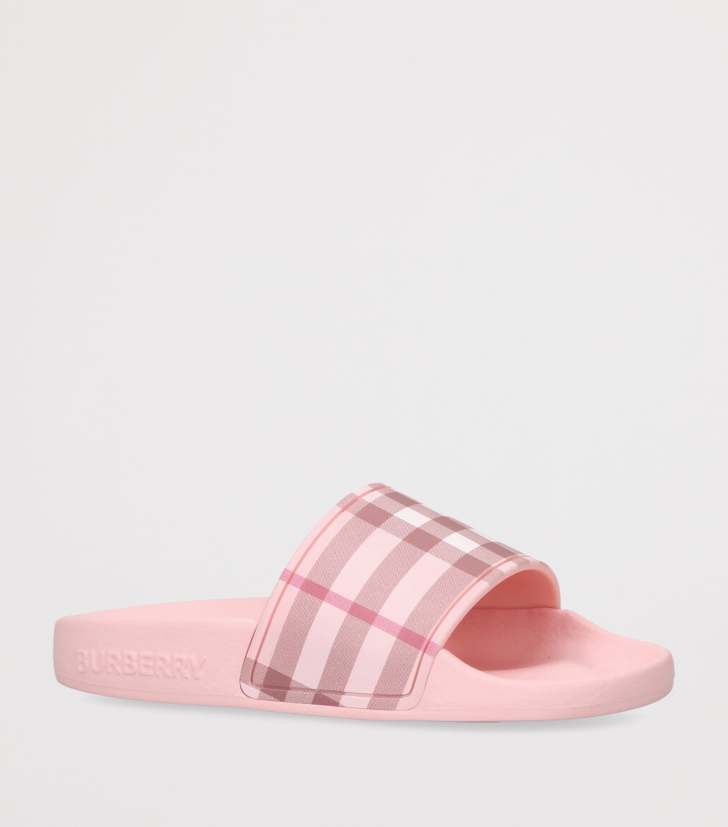 Burberry Kids Check Furley Slides Pink Image 3