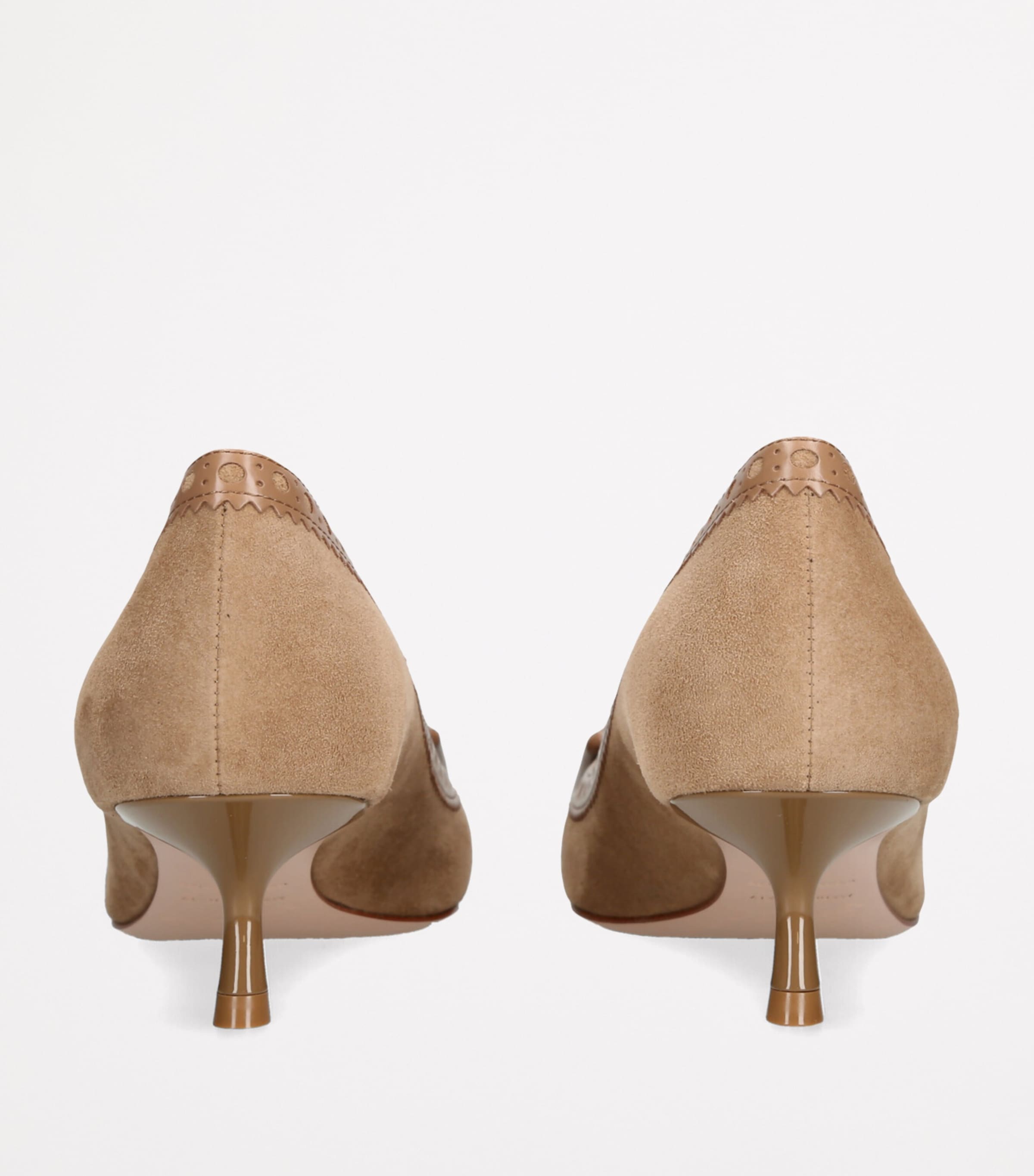 Leather Perforated Viv in the City Pumps 45 TAN Image 2