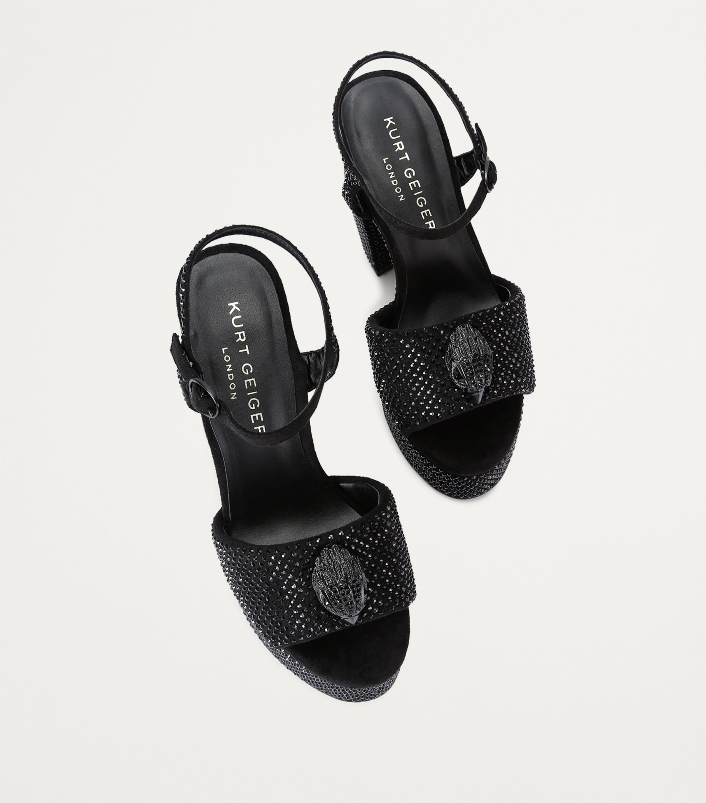 Embellished Kensington Eagle Platform Sandals 125 BLK/OTHER Image 3