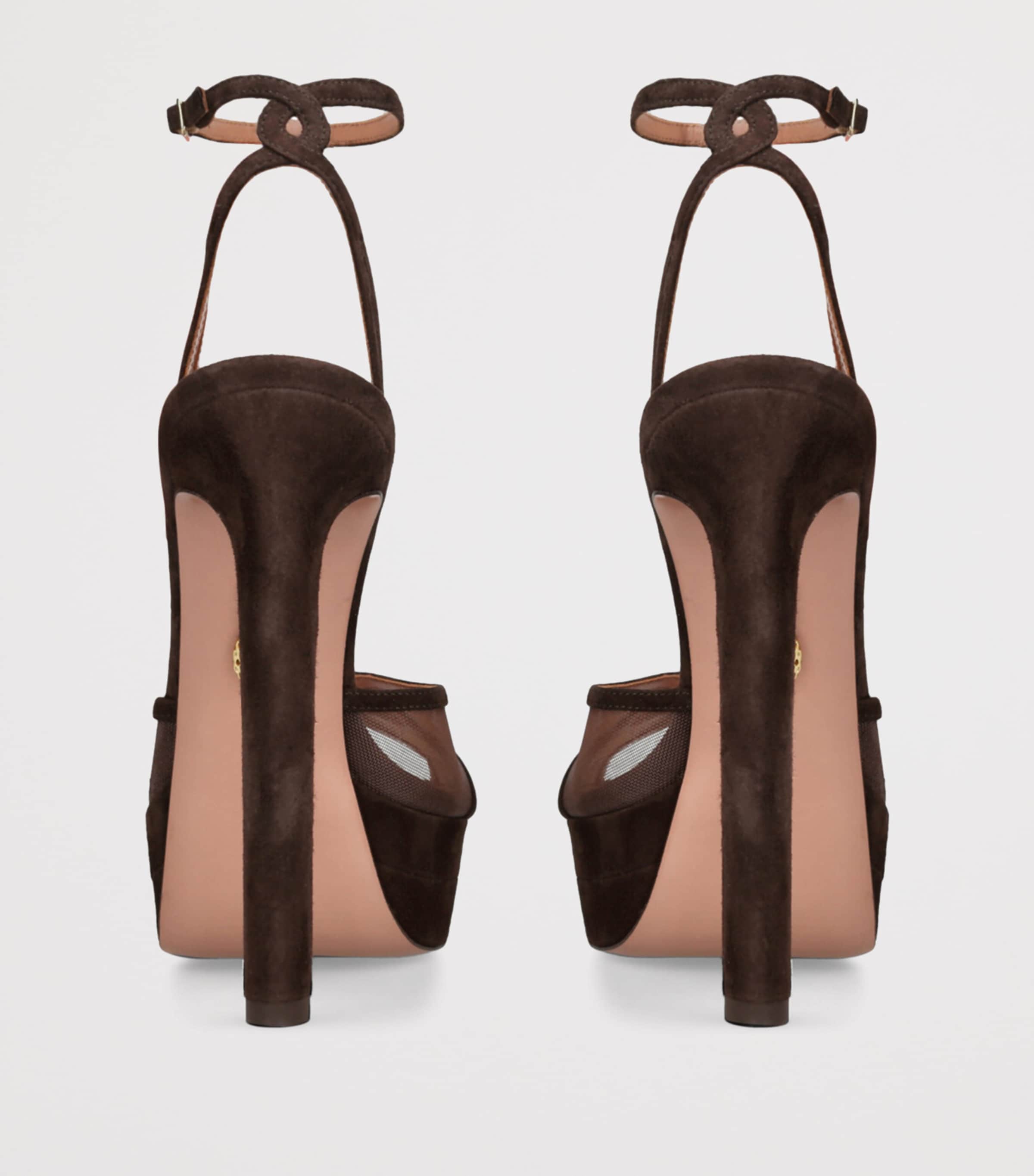 Aquazzura Suede Shear Plateau Sandals 130 | Harrods US