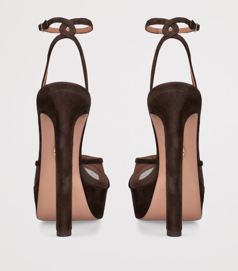 Suede Shear Plateau Sandals 130 BROWN Image 2