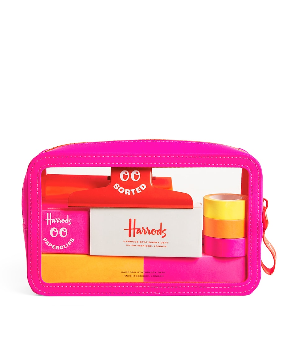 Harrods Filled Pencil Case Pink