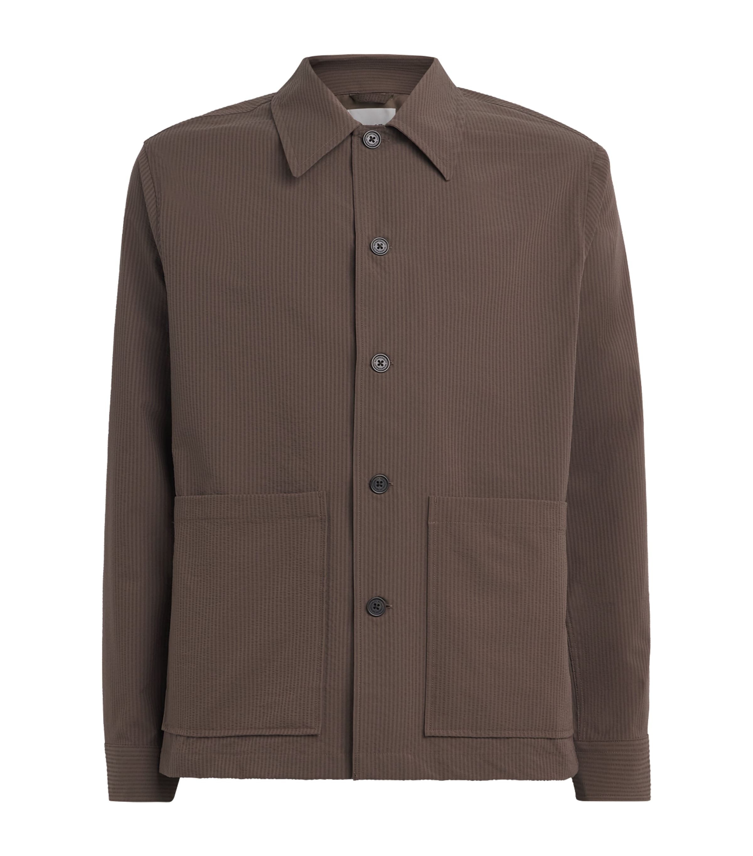 NN07 Mens Seersucker Blaze Overshirt Mable Husk Image 1