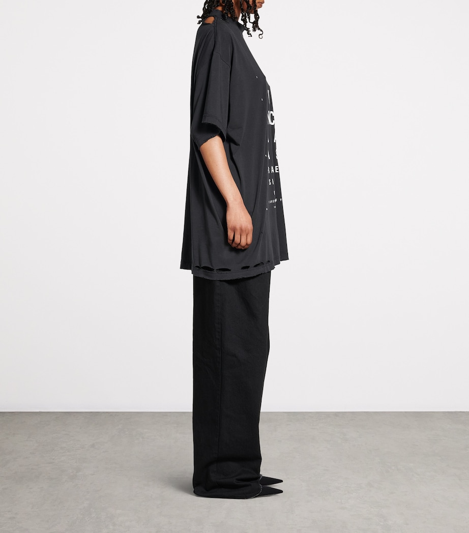 Balenciaga Mens Cotton Oversized Logo T-Shirt Image 5
