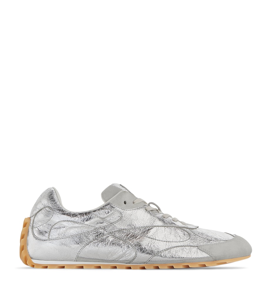 Bottega Veneta Metallic Leather Orbit Flash Sneakers Image 1