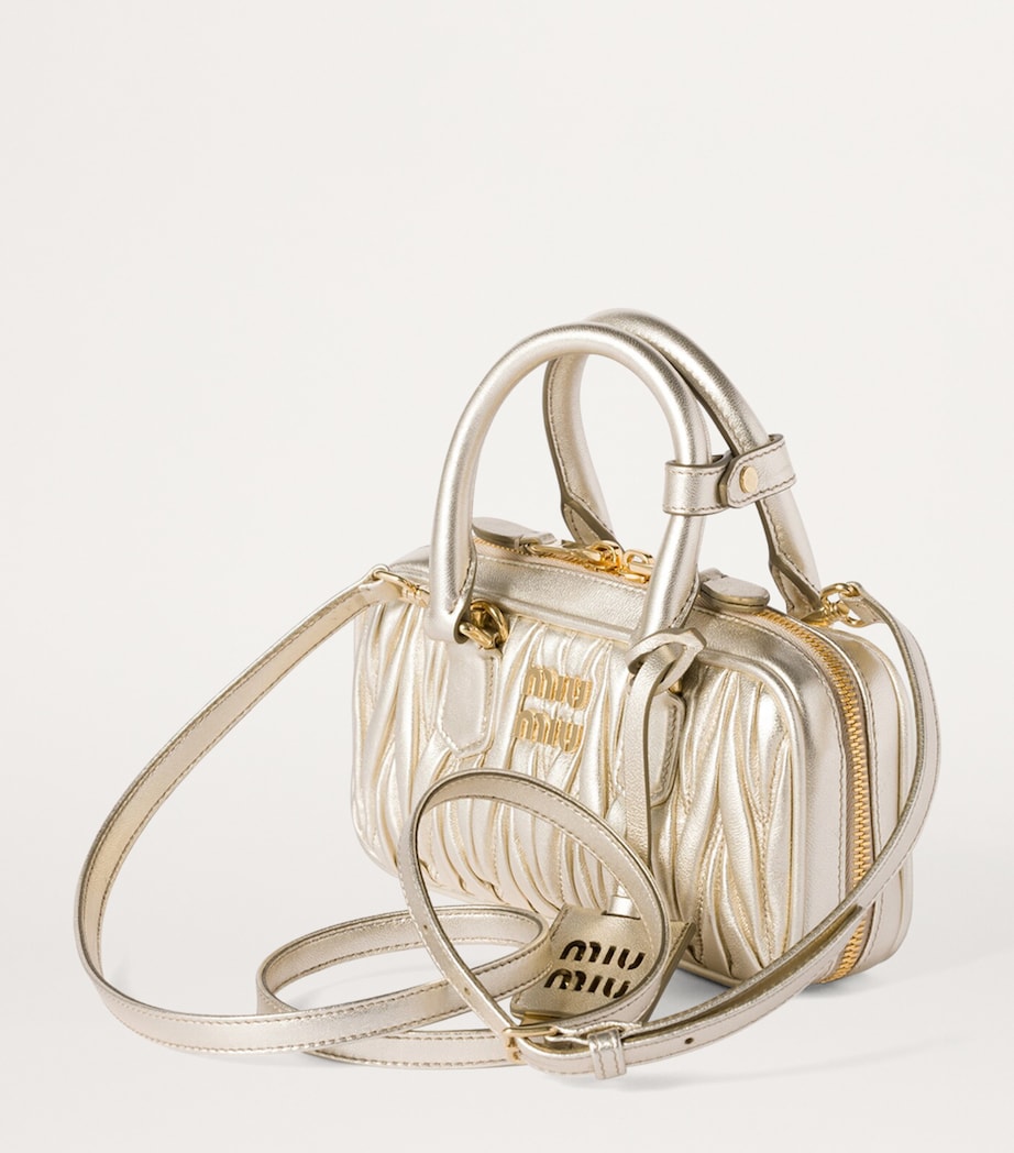 Mini Matelassé Leather Arcadie Top-Handle Bag F0846 Image 2