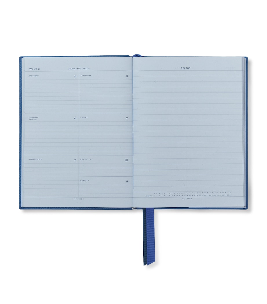 Leather Soho A5 2026 Diary CERULEAN Image 2