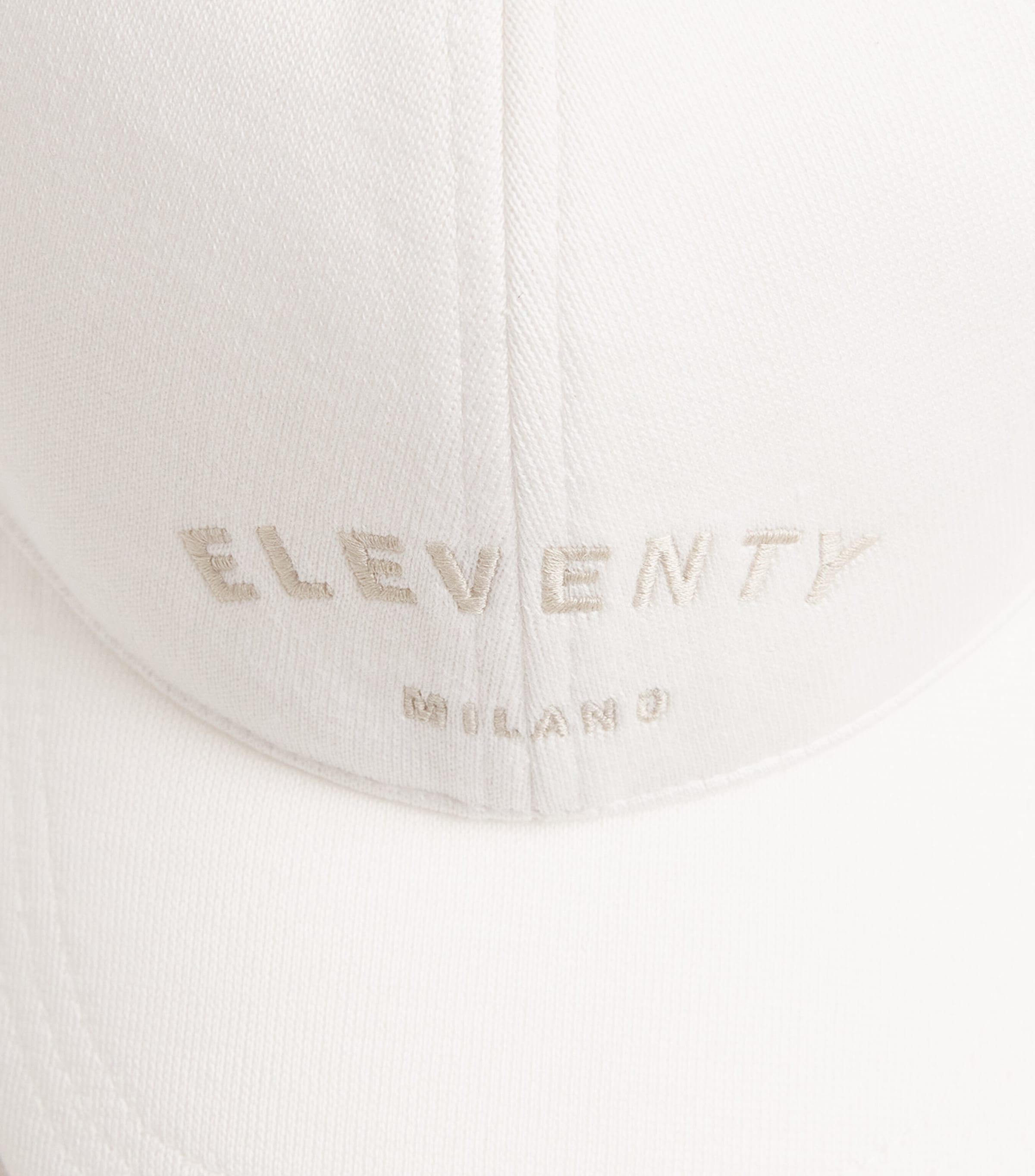 Eleventy Cotton Logo Baseball Cap Avorio Tortora Image 4