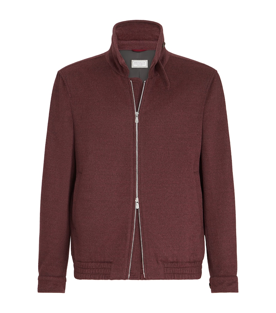 Brunello Cucinelli Mens Virgin Wool Bomber Jacket Image 1