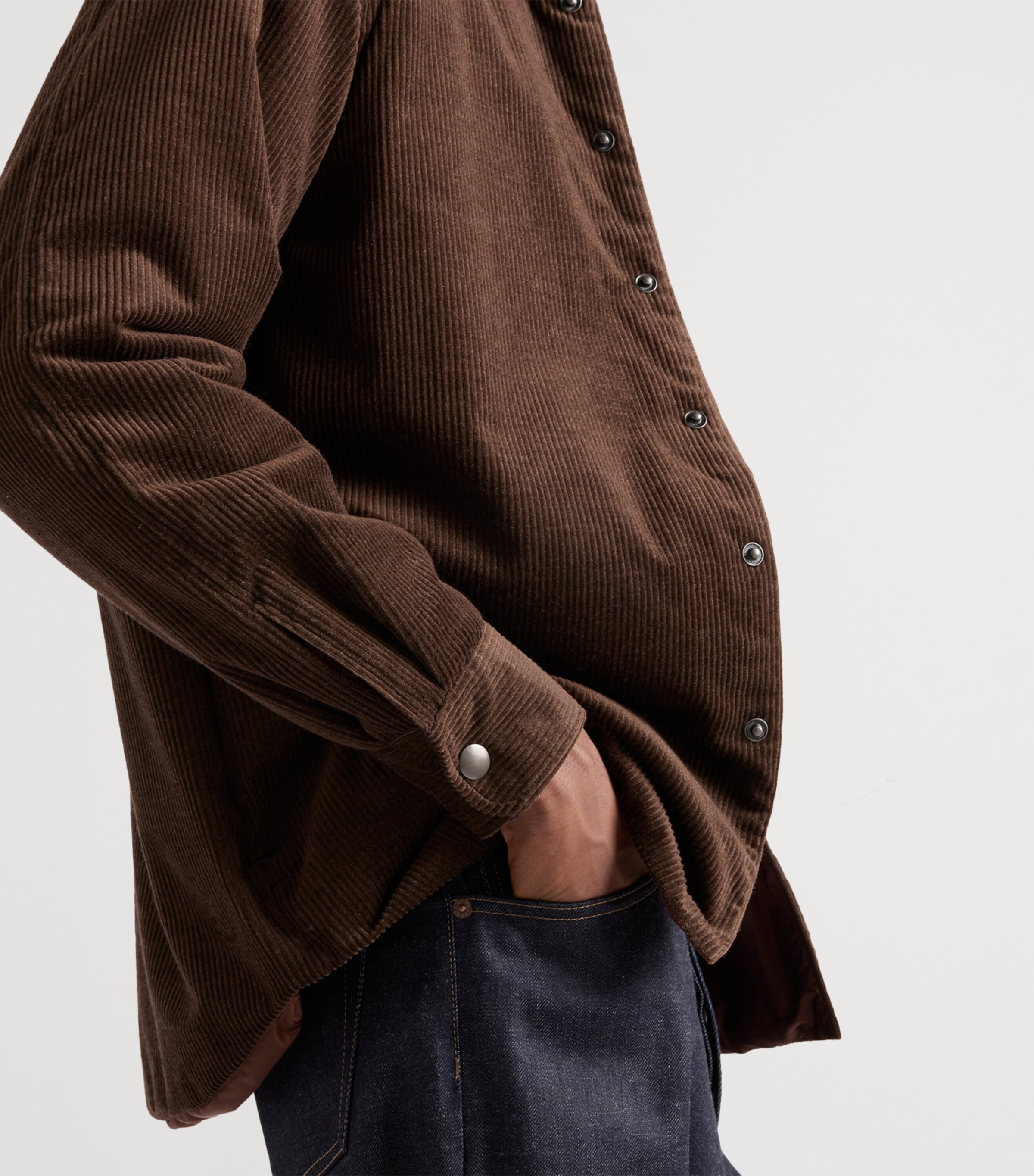 Cotton-Cashmere Corduroy Shirt F0192 Image 6