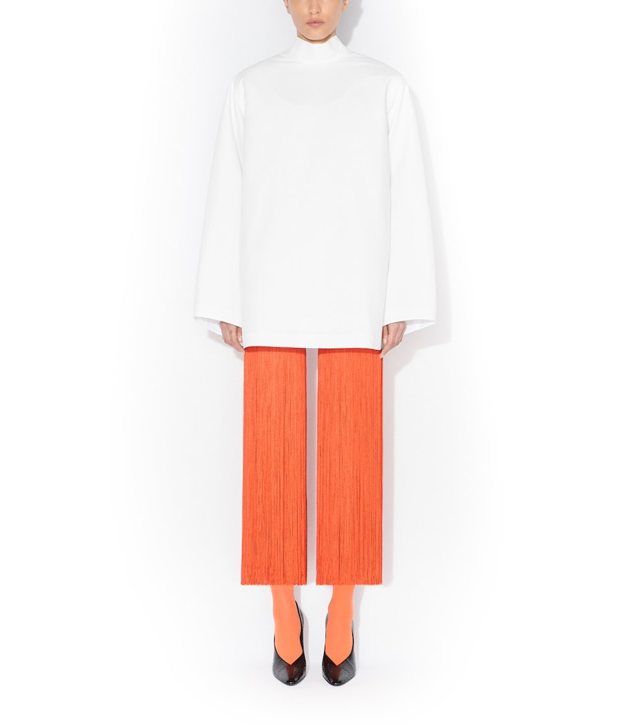 Alaïa Womens Cotton Poplin Reverse Jacket Blanc Image 2