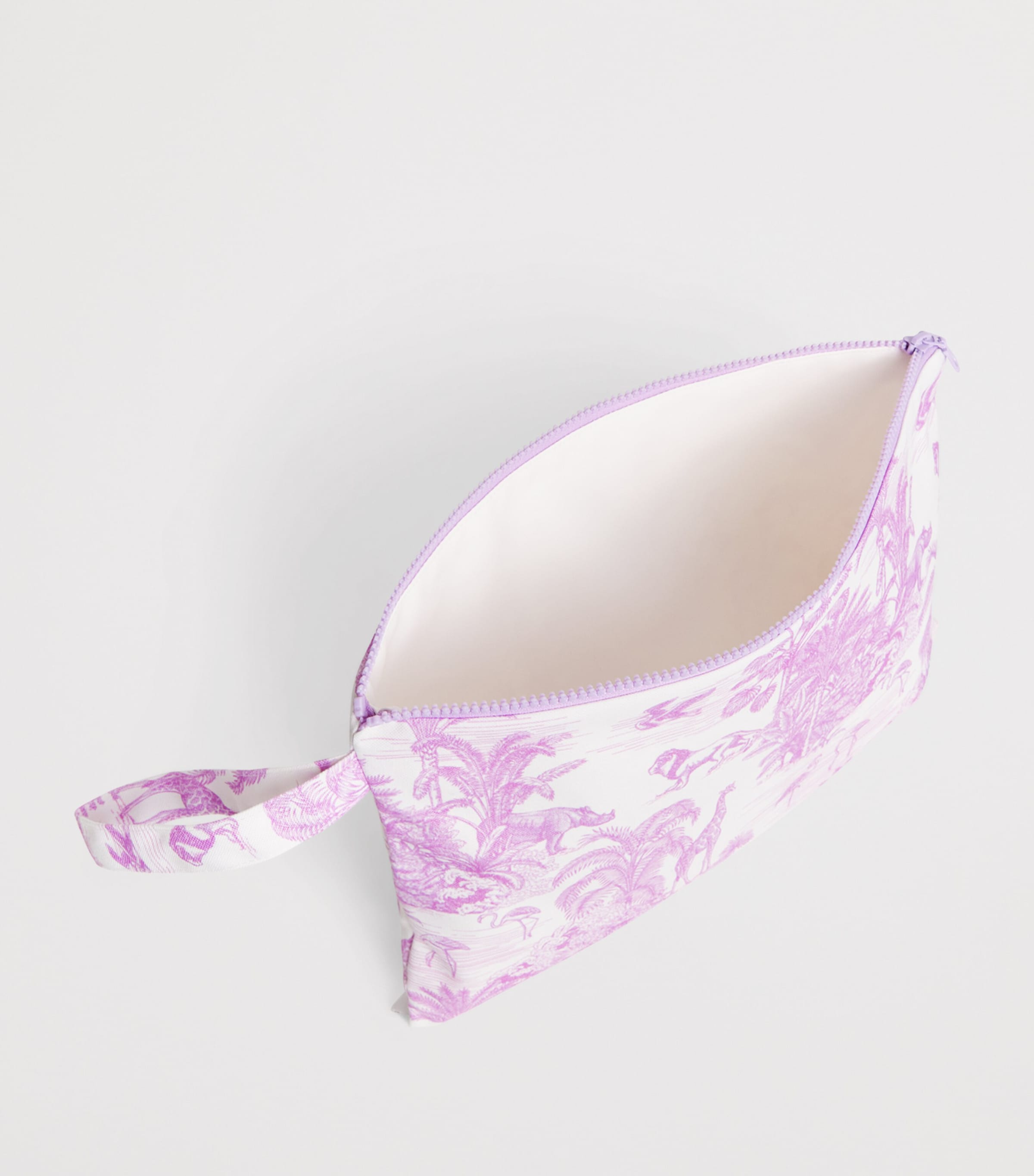 Large Waterproof Jungle Print Pouch JUNGLE LILLAC Image 2