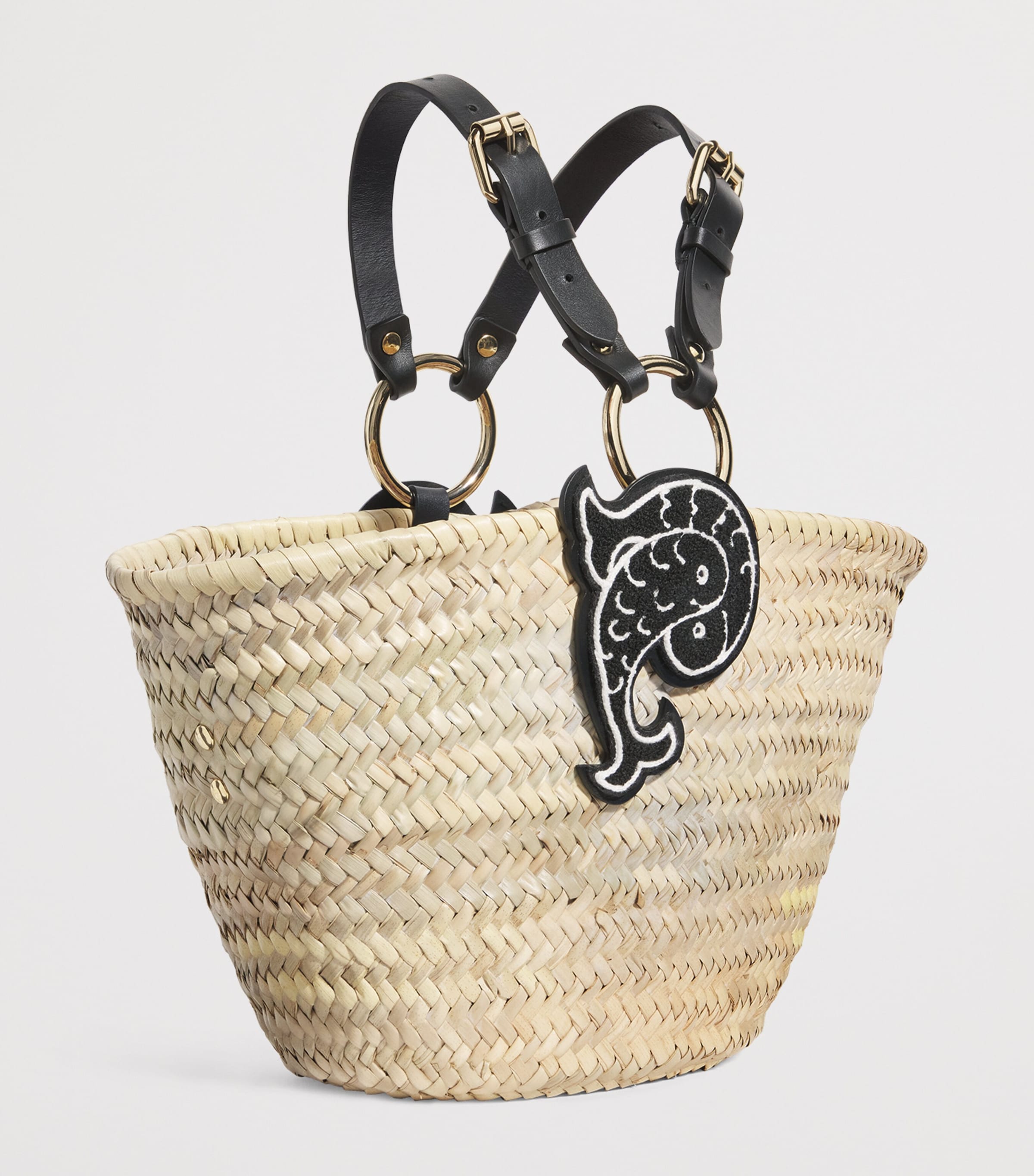 PUCCI Straw Pesci Basket Bag Nat+verde/lilla Image 3
