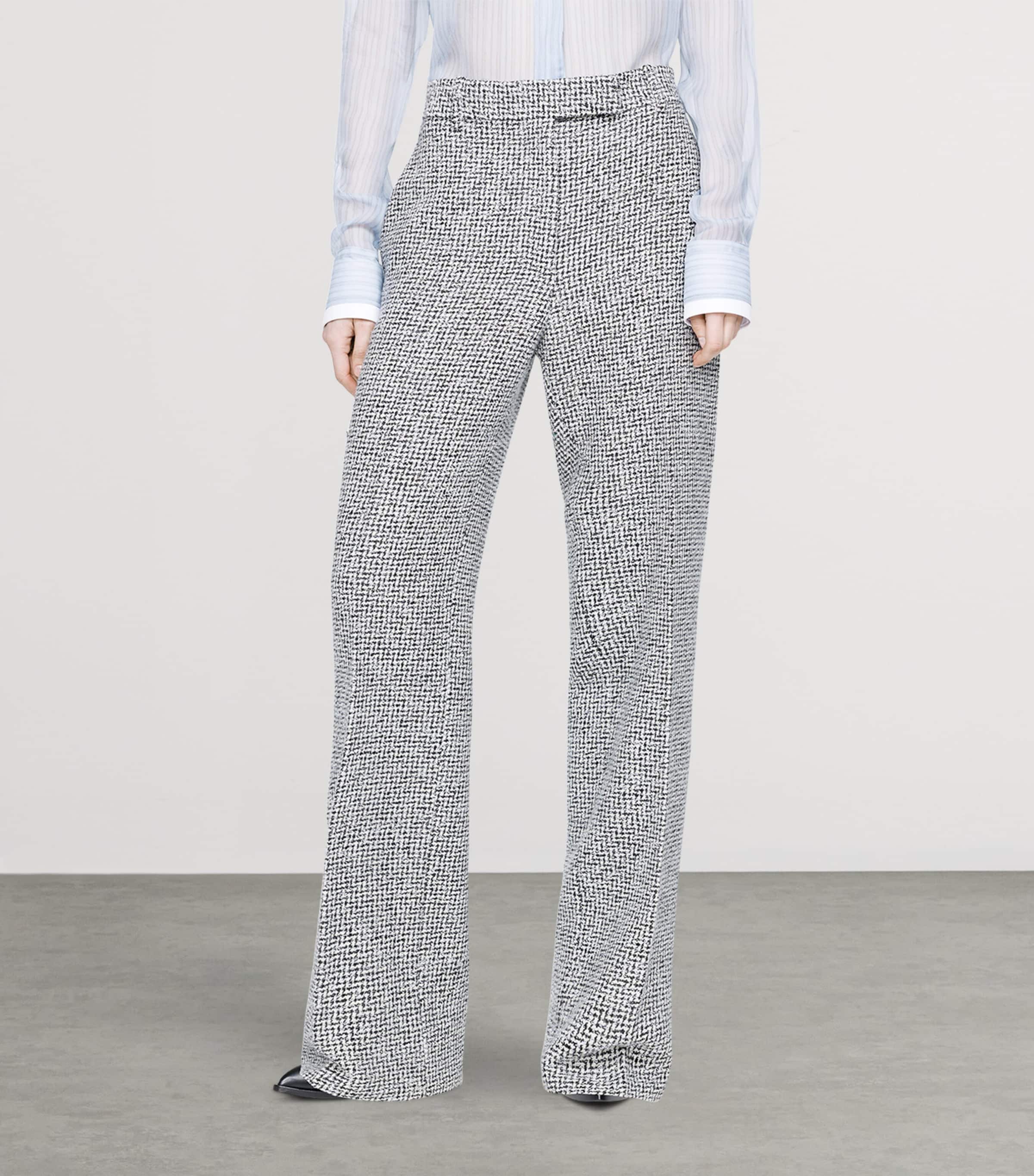 TOM FORD Womens Tweed Sequinned Chevron Trousers Yne Image 3