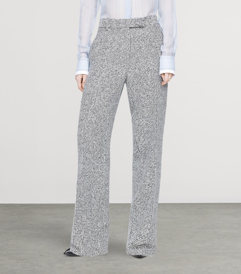 TOM FORD Womens Tweed Sequinned Chevron Trousers Yne Image 3