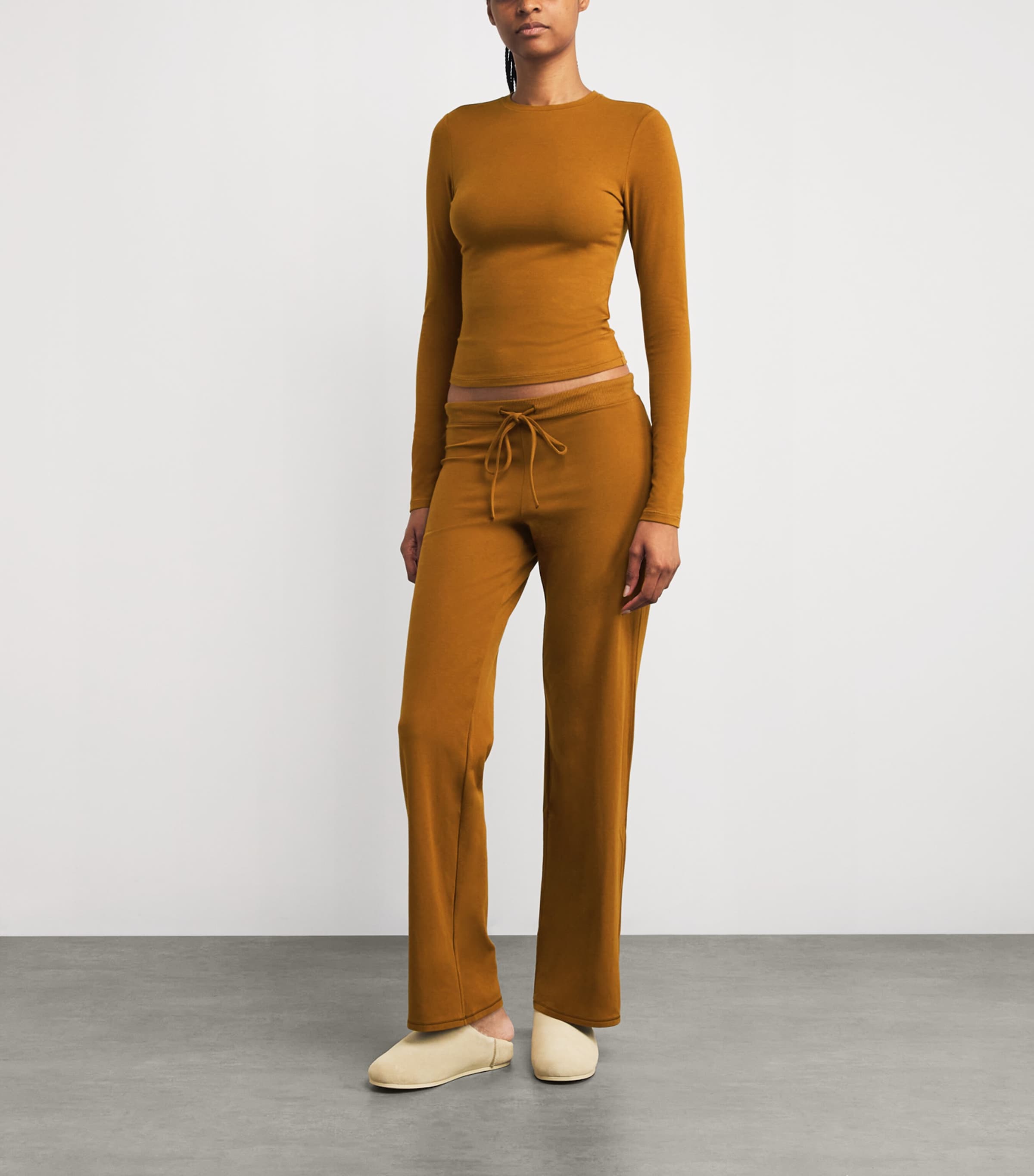 Cotton Jersey Straight Leg Sweatpants CHAI Image 2