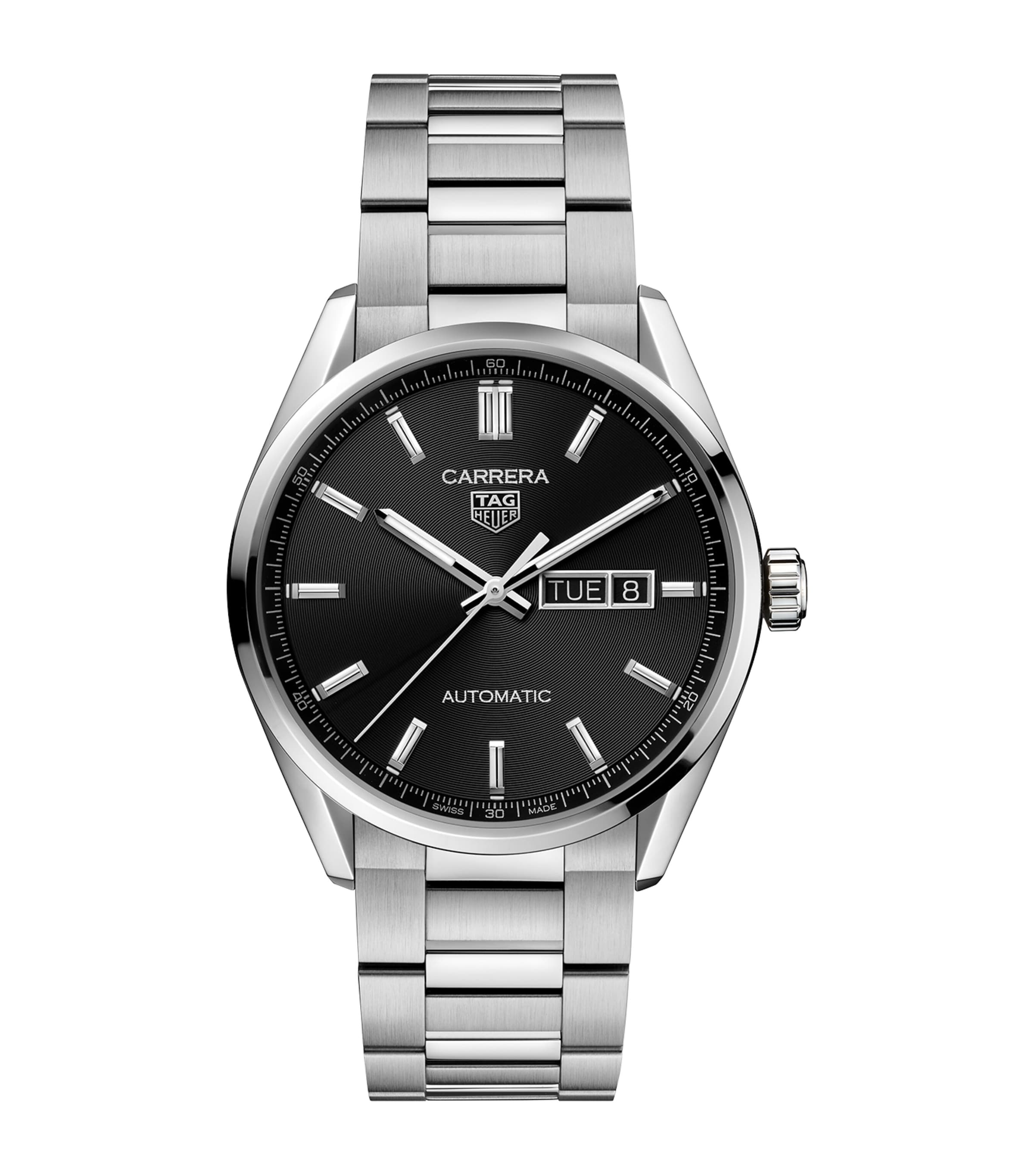 Tag Heuer Stainless Steel Carrera Watch In Metallic