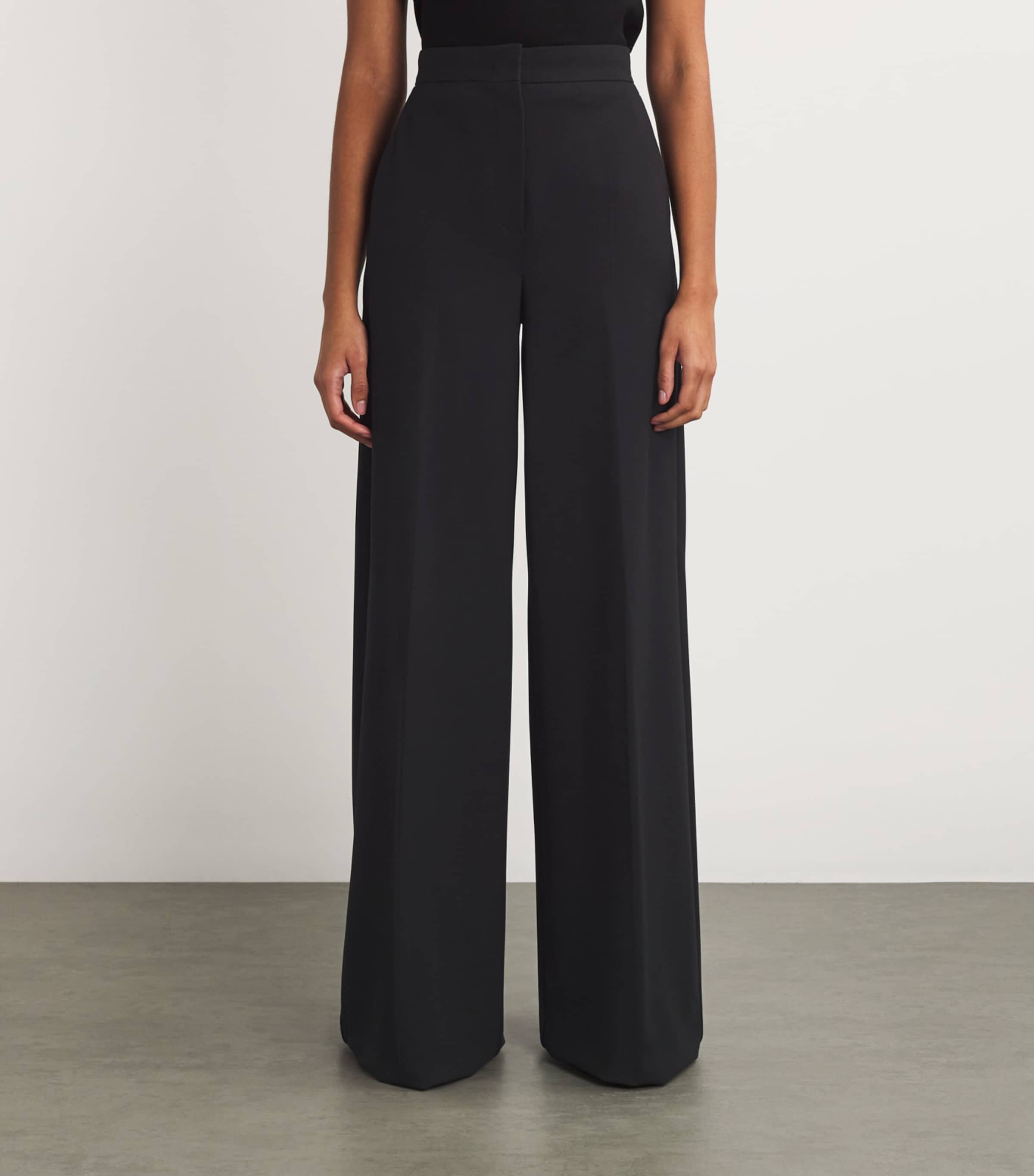 パンツ Max Mara Wide-Leg Trousers With Tailored Silhouette Wide pants black | Max Mara